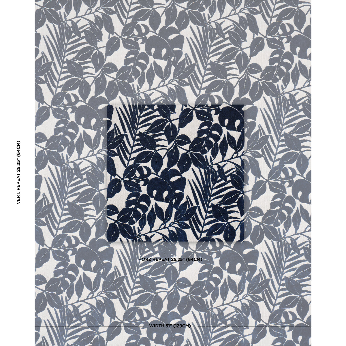 MIRAMAR-INDOOR-OUTDOOR-VELVET-NAVY-SCHUMACHER-84323 - Schumacher Fabric