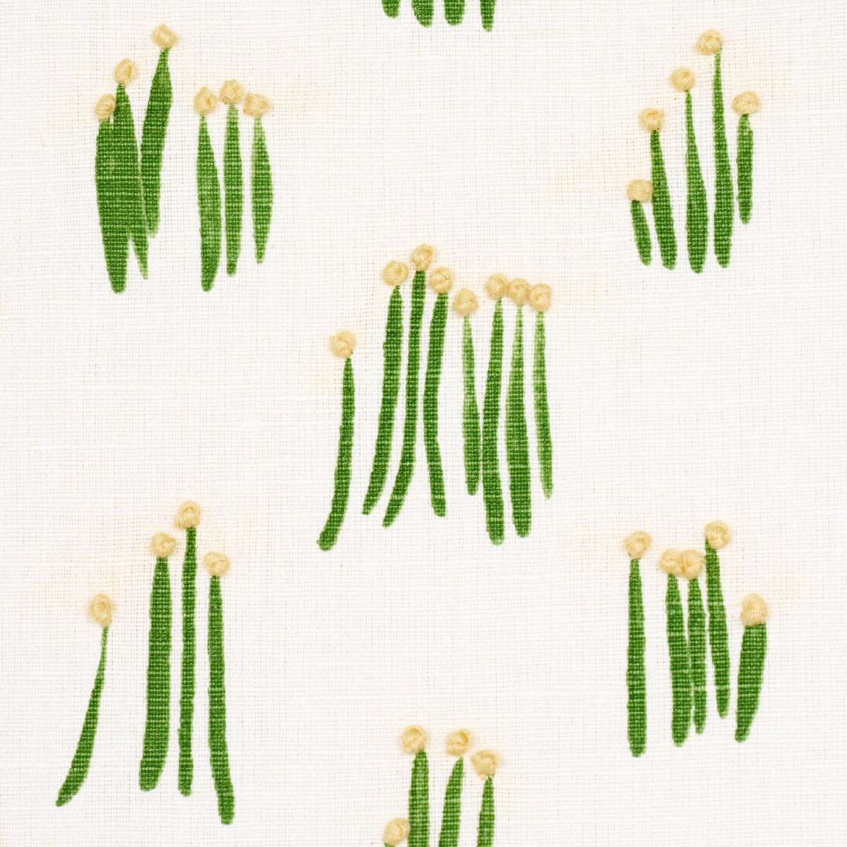 MEADOW-BUTTON-HAND-EMBROIDERY-YELLOW-SCHUMACHER-84390 - Schumacher Tela