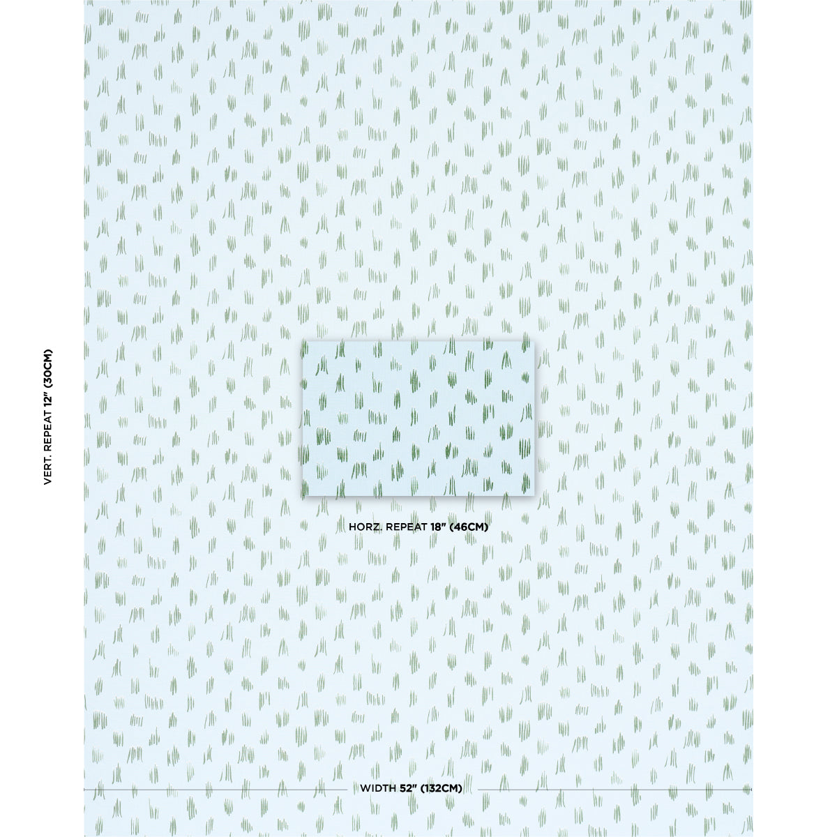 Meadow Button Hand Embroidery - Blue - Schumacher 84392 Fabric - Schumacher Fabric