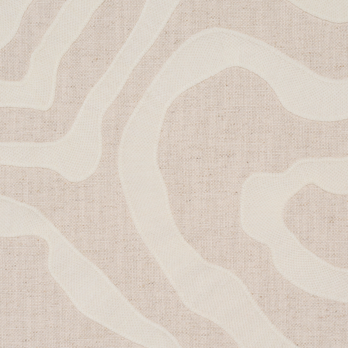 Defeo Embroidery - Bone - Schumacher 84431 Fabric - Schumacher Fabric