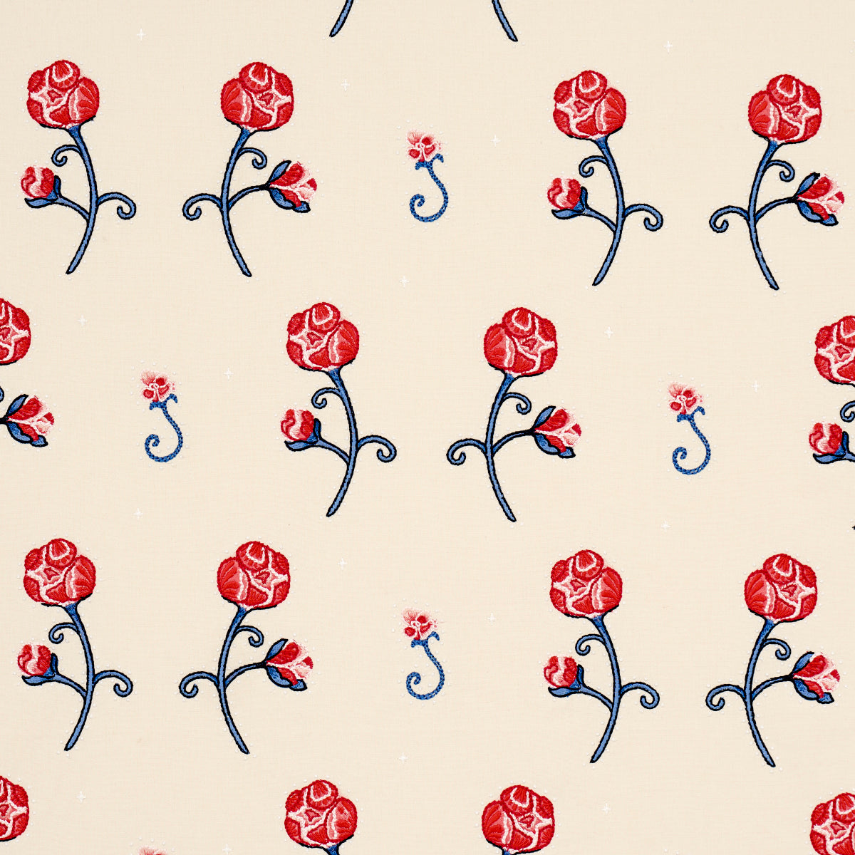 RHINESTONE-COWBOY-EMBROIDERY-POPPY-SCHUMACHER-84550 - Schumacher Tela