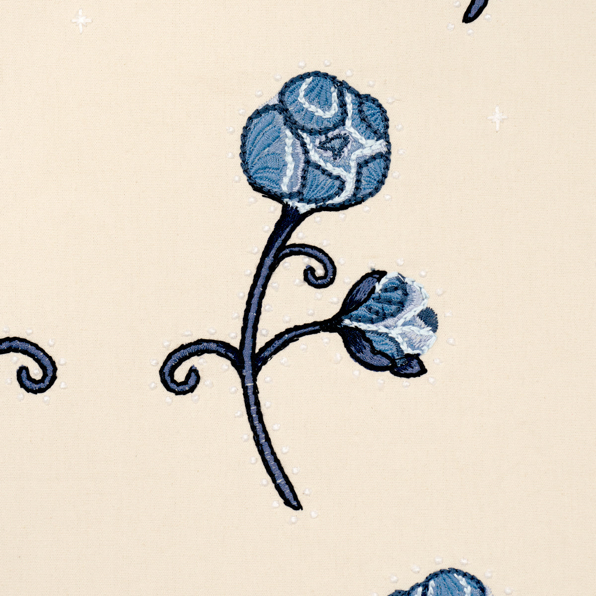 RHINESTONE-COWBOY-EMBROIDERY-NAVY-SCHUMACHER-84551 - Schumacher Fabric