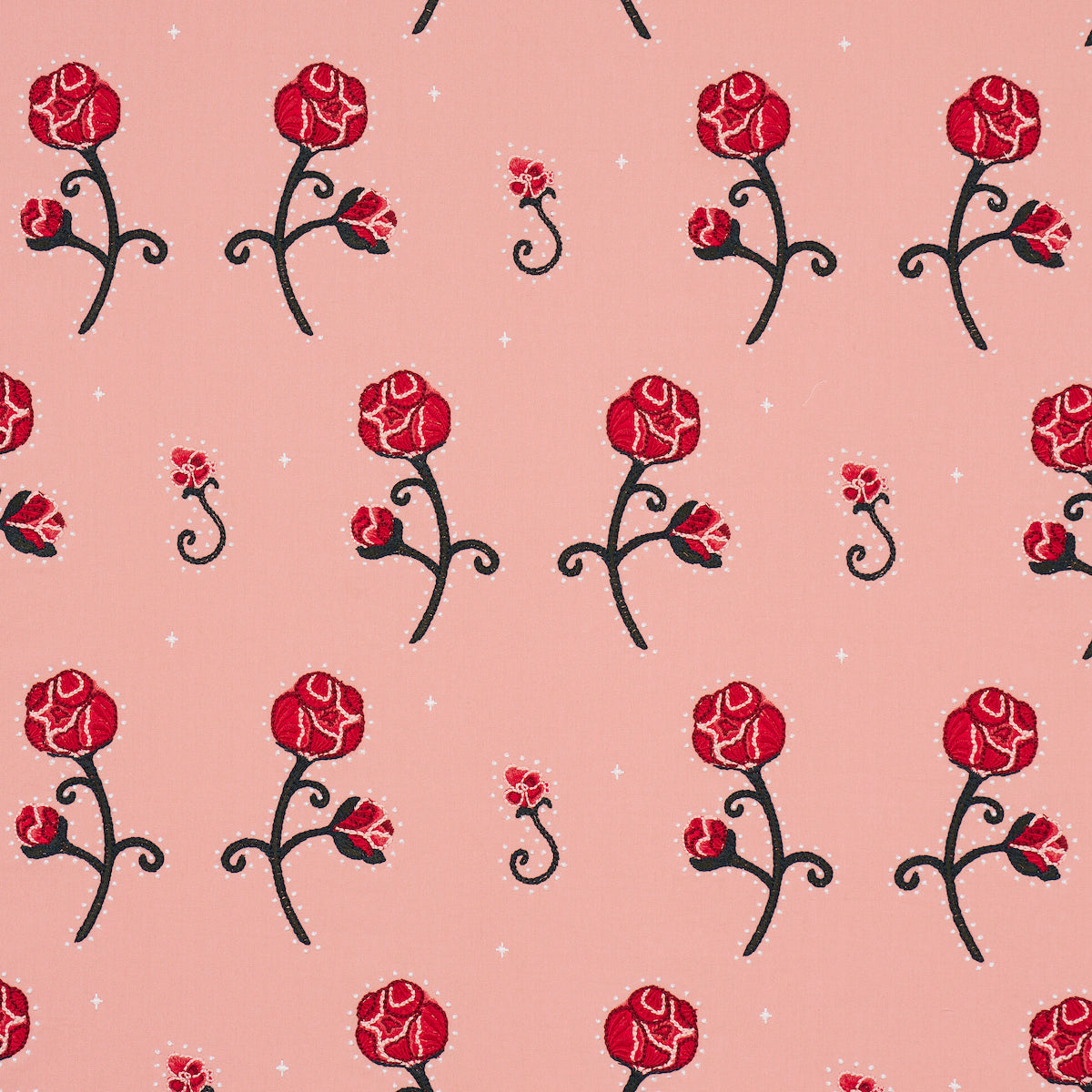 RHINESTONE-COWBOY-EMBROIDERY-PINK-SCHUMACHER-84552 - Schumacher Tela