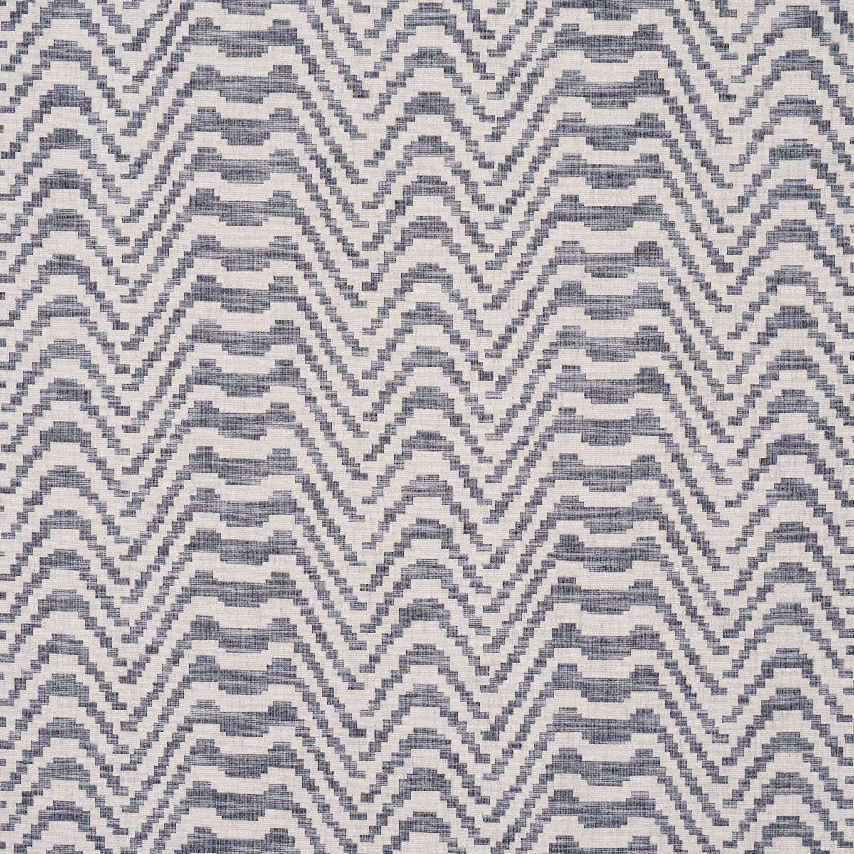 STEPPED-CHEVRON-INDIGO-SCHUMACHER-84640 - Schumacher Fabric