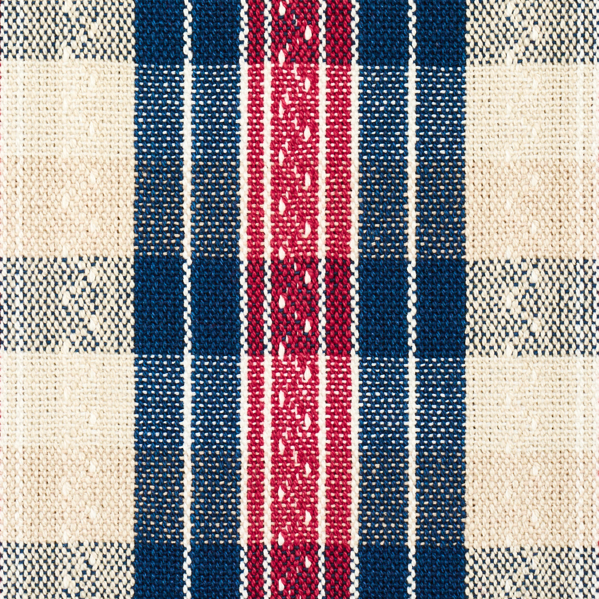 FONDA-HAND-WOVEN-PLAID-ROUGE-NAVY-SCHUMACHER-84720 - Schumacher Fabric