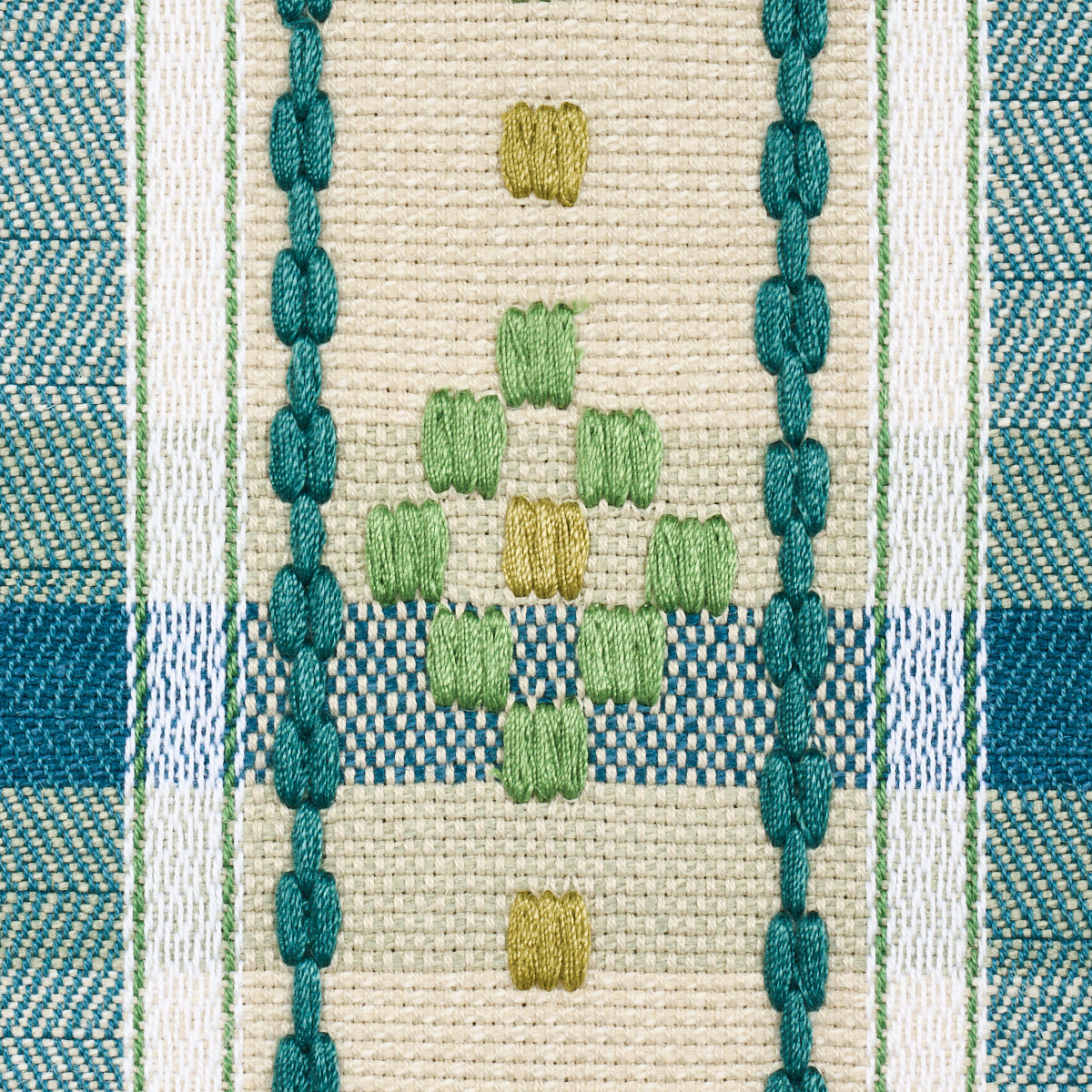 HUTTON-HAND-WOVEN-CHECK-LEAF-SCHUMACHER-84731 - Schumacher Fabric