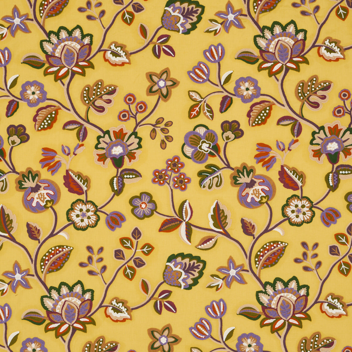 LOULOU-EMBROIDERY-MARIGOLD-SCHUMACHER-84751 - Schumacher Tela