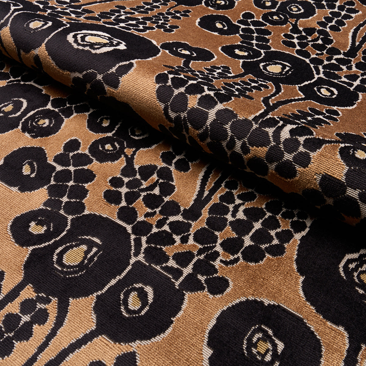 EMELIE-VELVET-BRONZE-NOIR-SCHUMACHER-84790 - Schumacher Fabric
