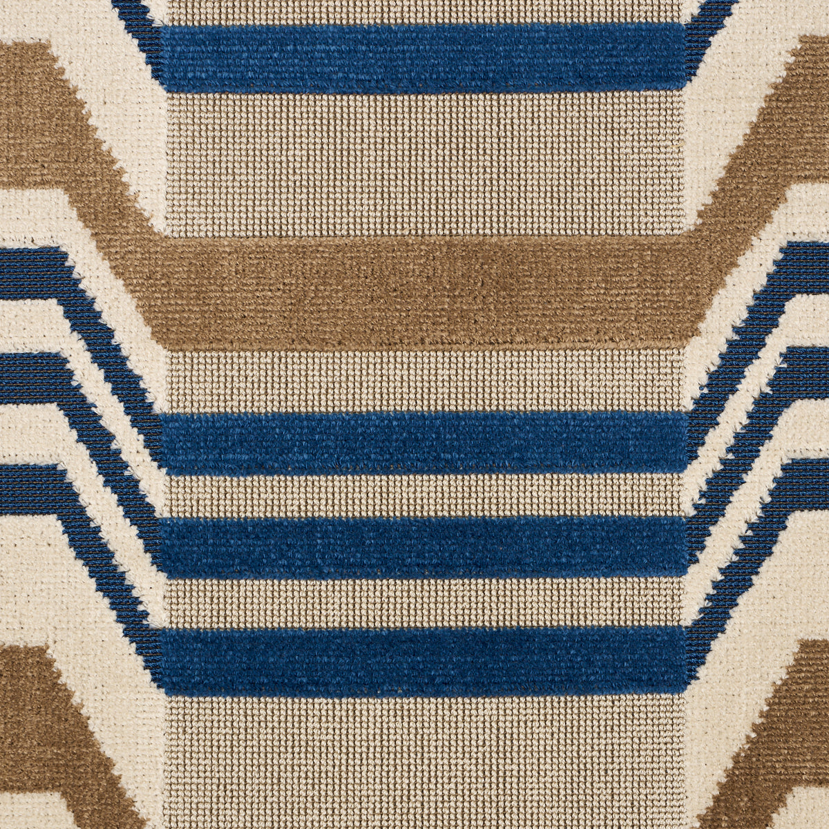 Aldo Velvet - Cadet & Camel - Schumacher 84810 Fabric - Schumacher Fabric