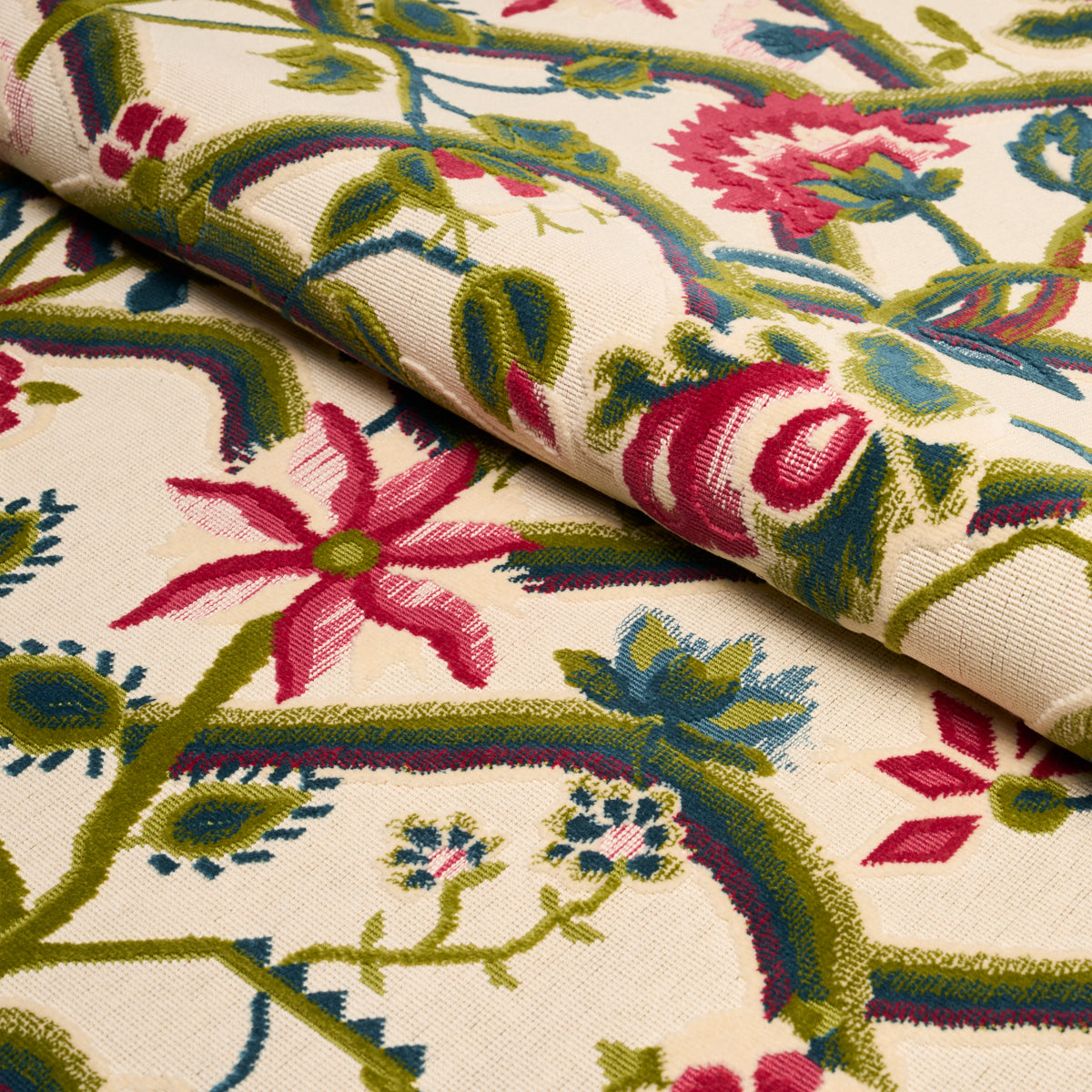JACOBEAN-GARDEN-VELVET-MULBERRY-LEAF-SCHUMACHER-84820 - Schumacher Fabric