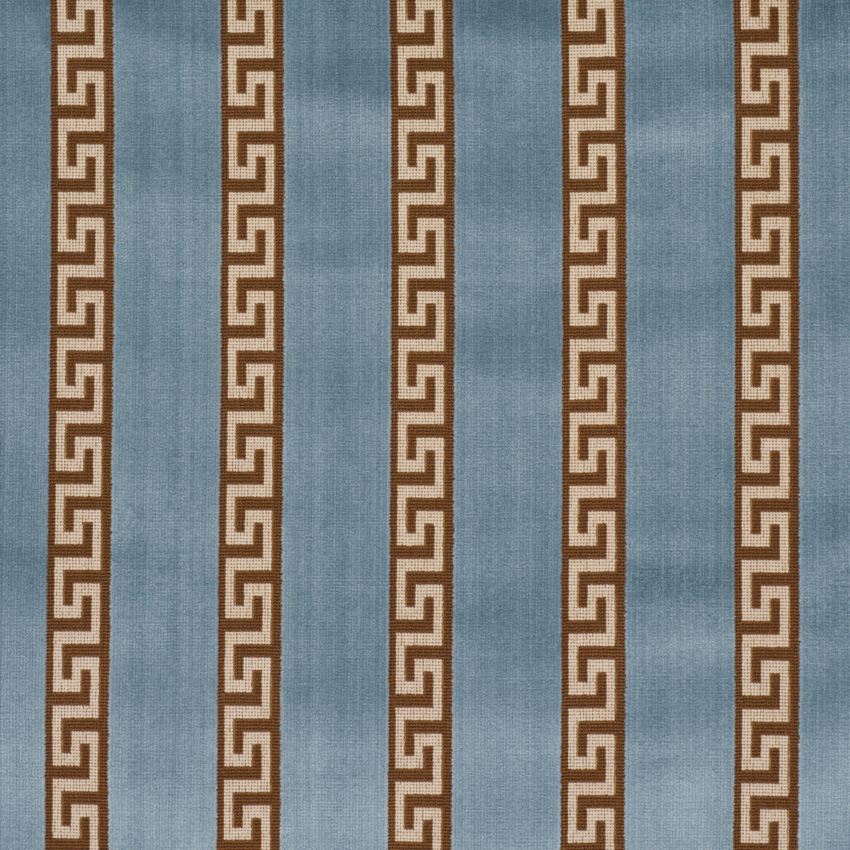 Darius Velvet Stripe - Aquamarine - Schumacher 84851 Fabric - Schumacher Fabric
