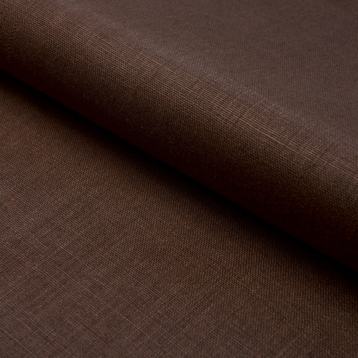Leo Glazed Linen - Chocolate - Schumacher 84968 Fabric - Schumacher Fabric