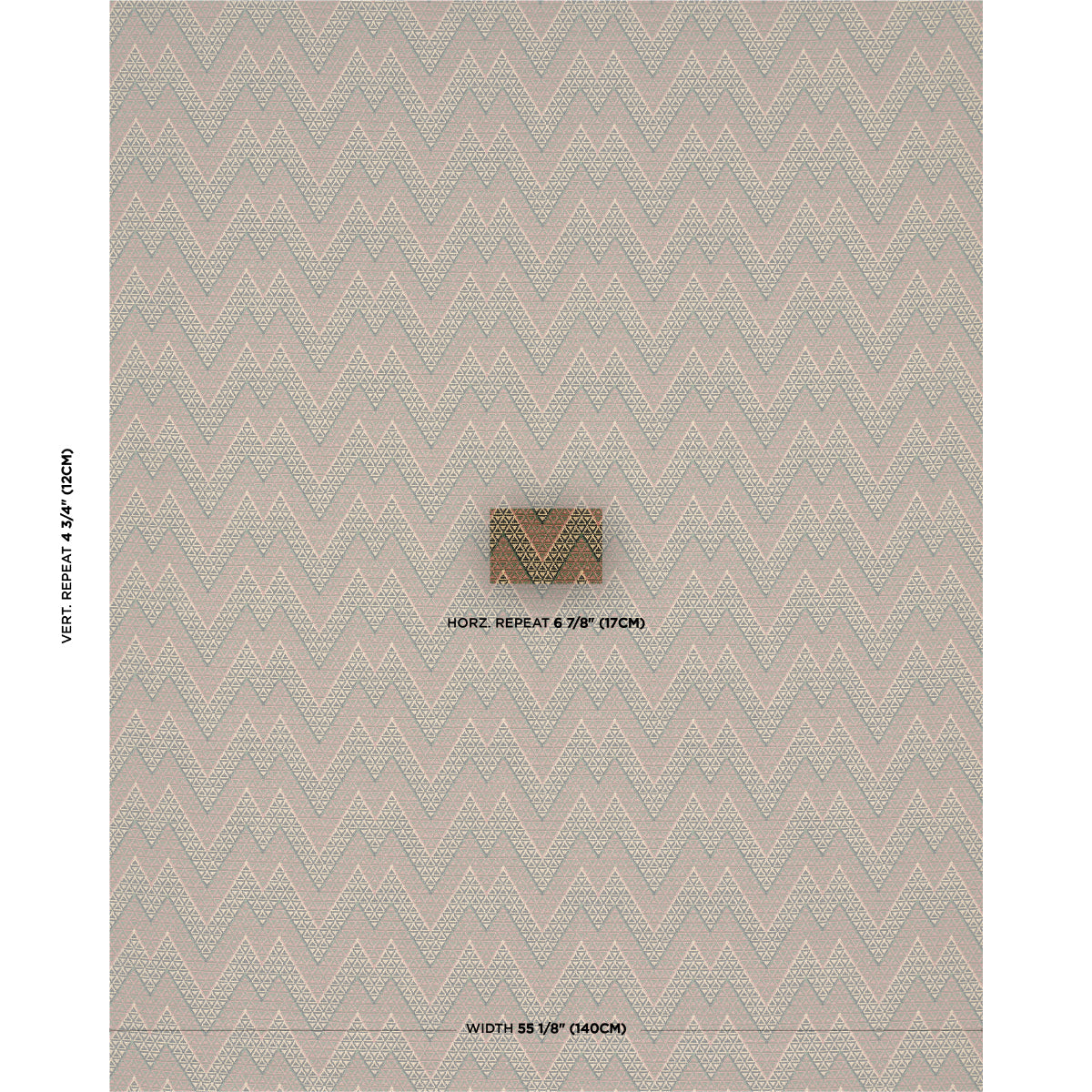 ALPINE-PEAKS-CHEVRON-TERRACOTTA-DESERT-SCHUMACHER-84970 - Schumacher Fabric
