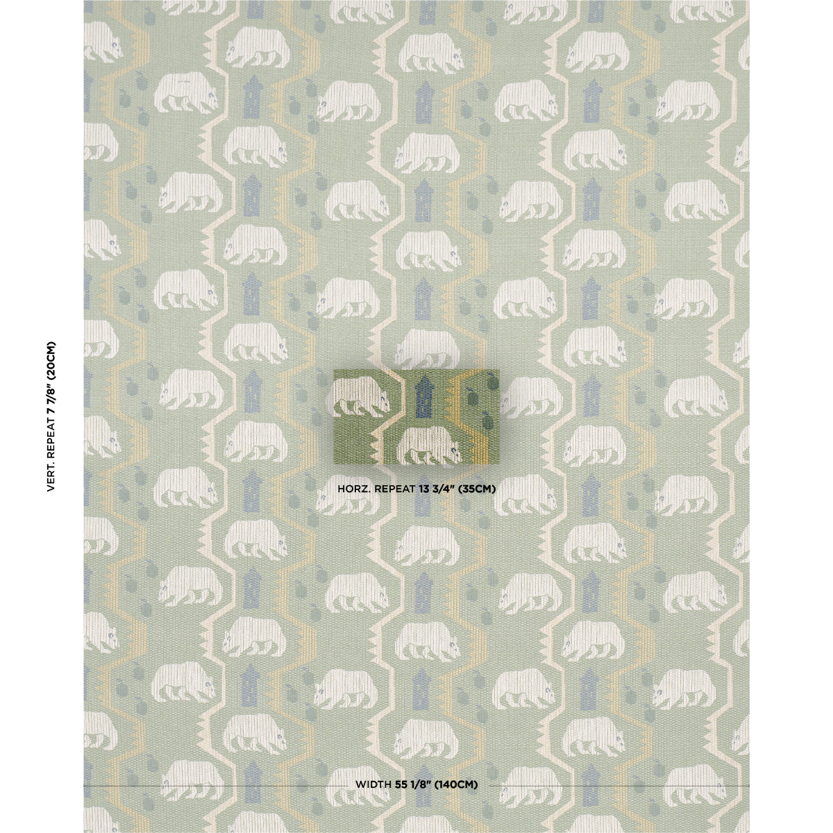 BEAR-BRIGADE-FOREST-SCHUMACHER-84981 - Schumacher Fabric