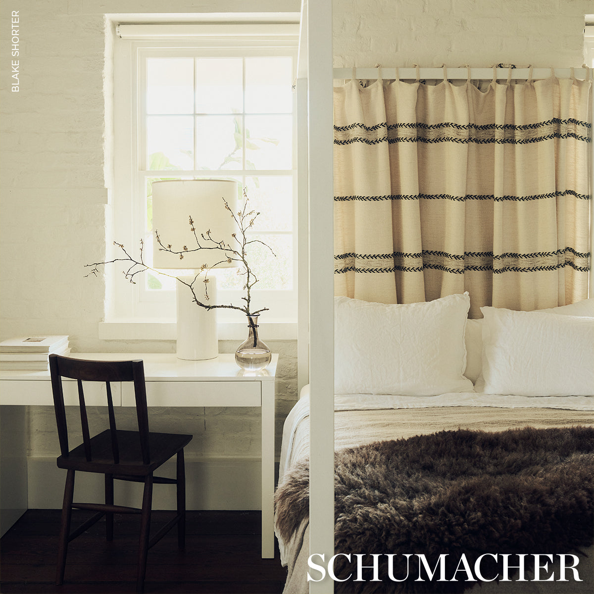 PLAINS-STRIPE-CASEMENT-GRAPHITE-SCHUMACHER-85051 - Schumacher Fabric