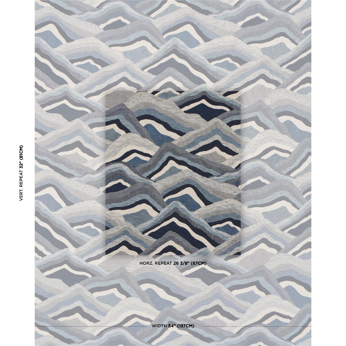 Avala Hills - Ocean - Schumacher 85062 Fabric - Schumacher Fabric