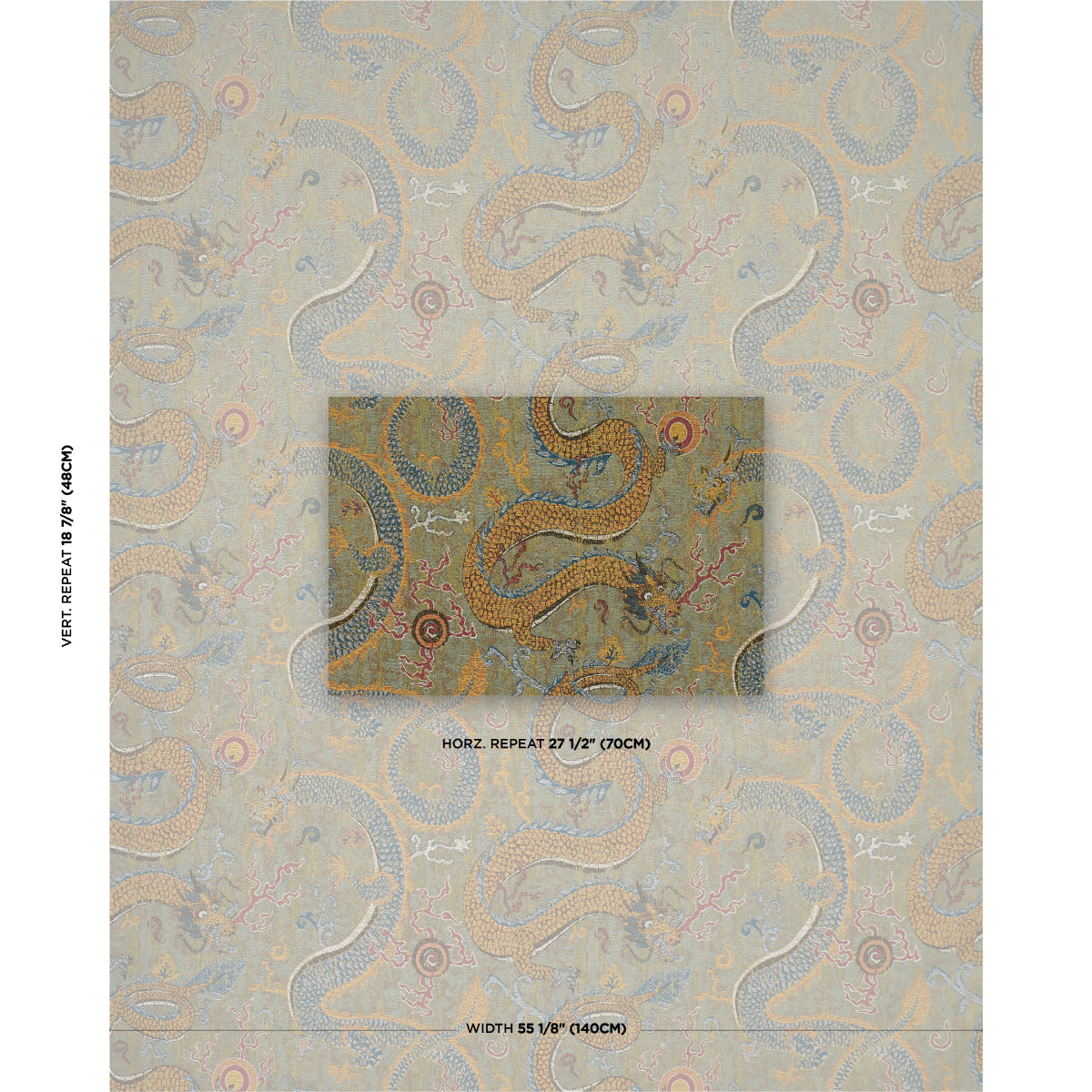 SERPENTINE-DRAGON-MULTI-SCHUMACHER-85090 - Schumacher Fabric