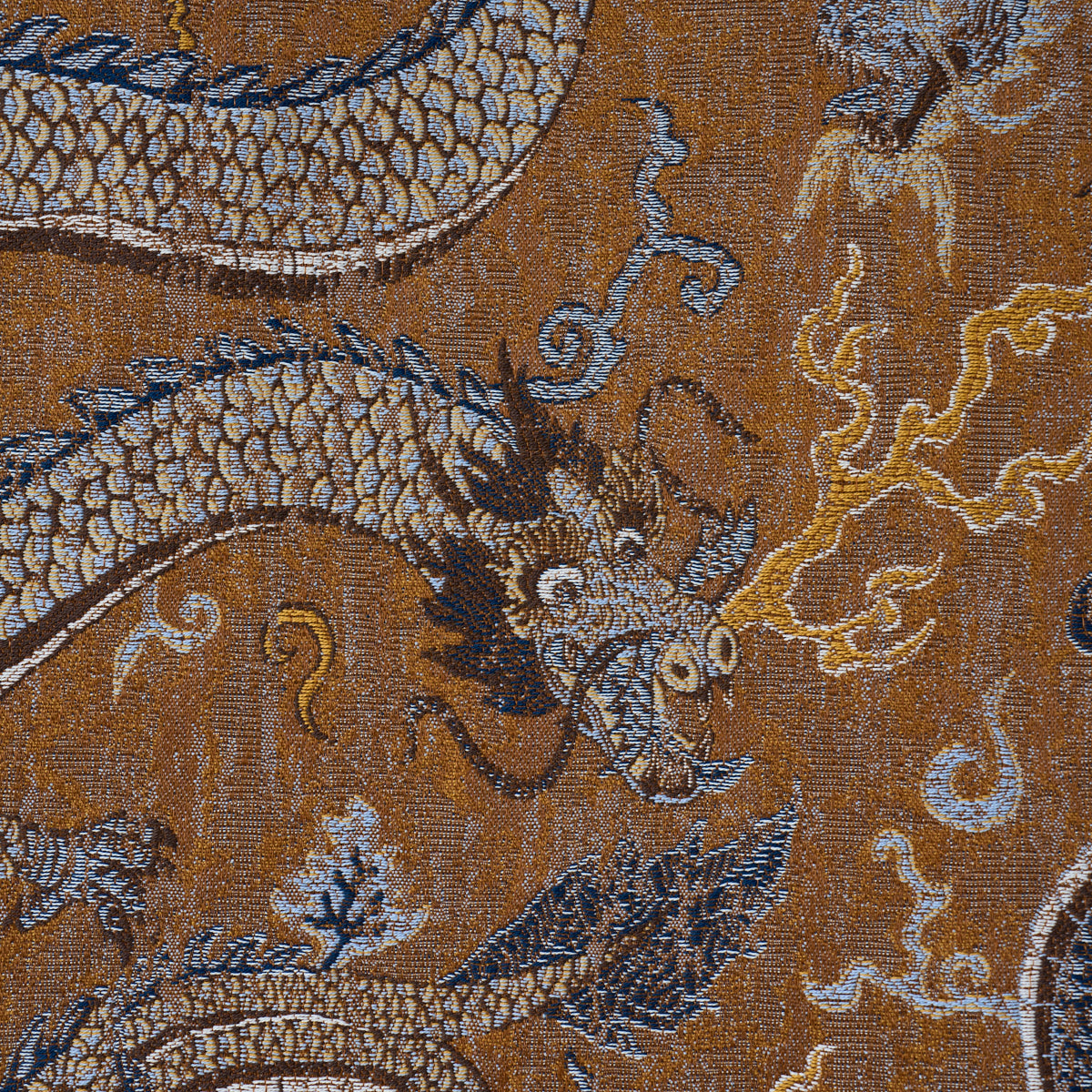 SERPENTINE-DRAGON-BROWN-BLUE-SCHUMACHER-85091 - Schumacher Fabric