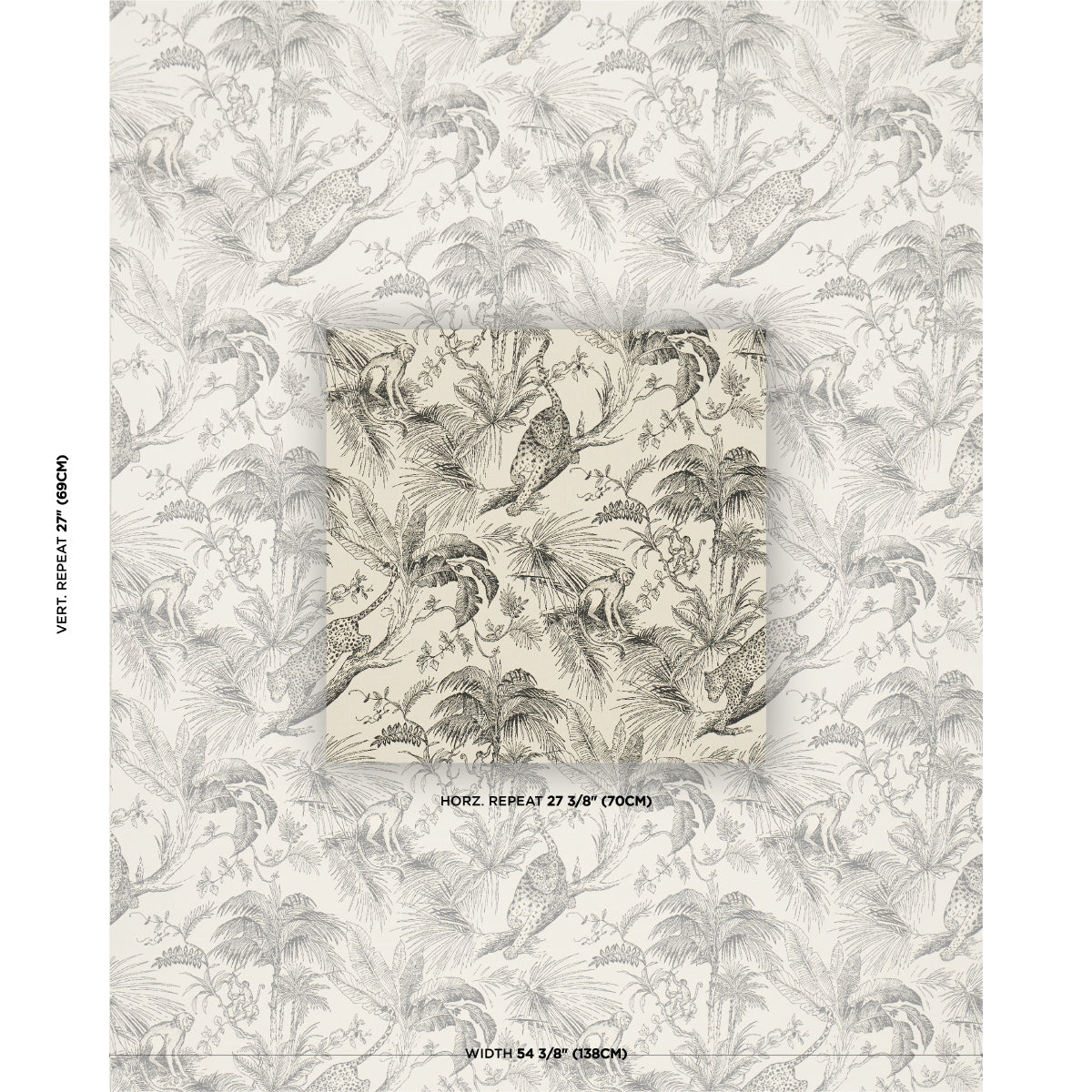 FOREST-CANOPY-BLACK-IVORY-SCHUMACHER-85100 - Schumacher Fabric