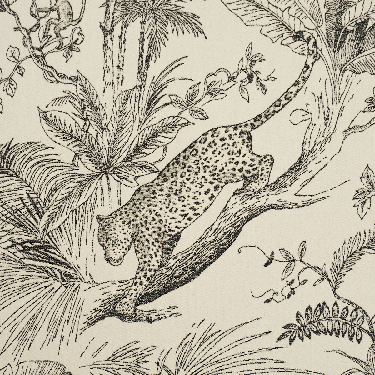 FOREST-CANOPY-BLACK-IVORY-SCHUMACHER-85100 - Schumacher Fabric
