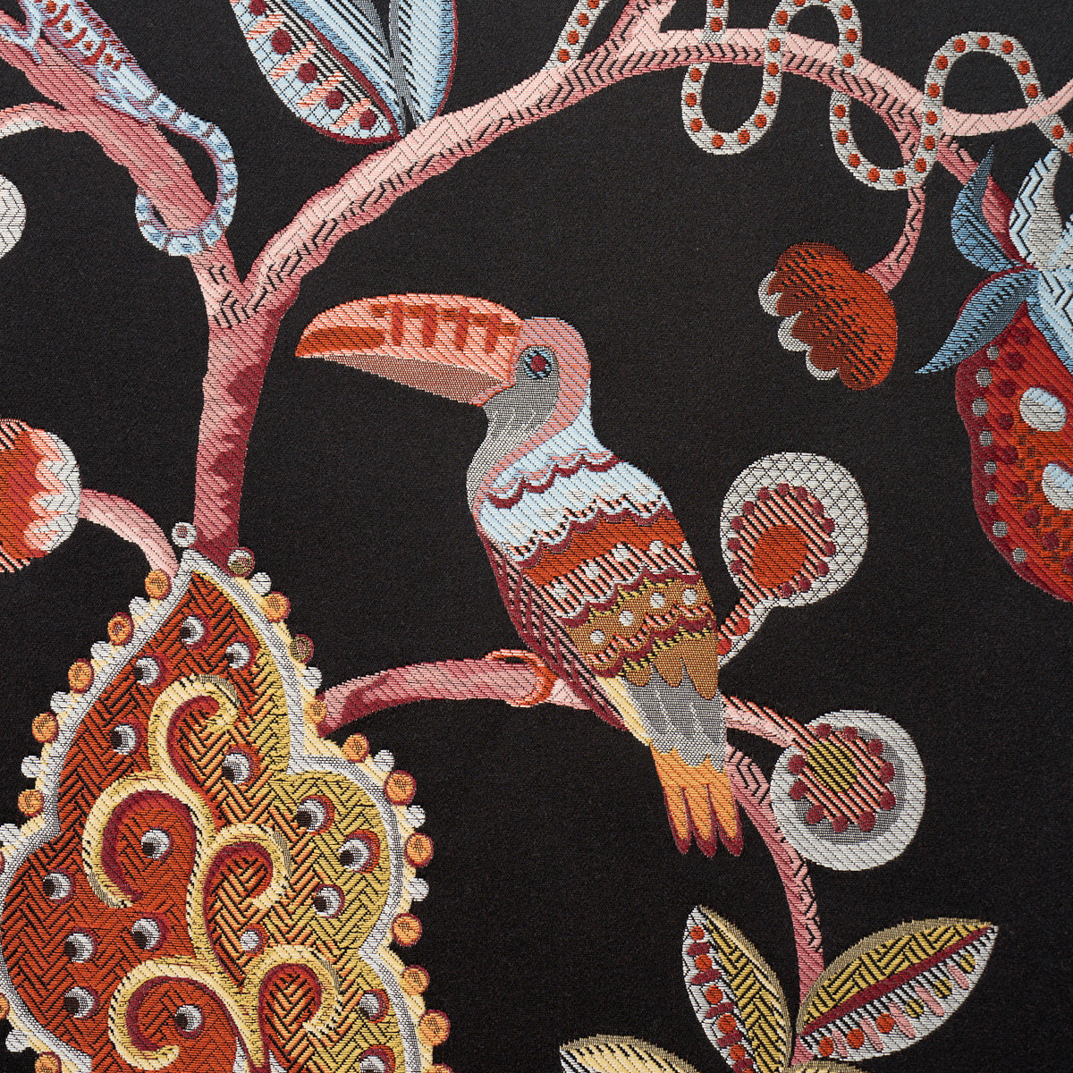 BIRDS-OF-PARADISE-WOVEN-NOIR-SCHUMACHER-85110 - Schumacher Fabric