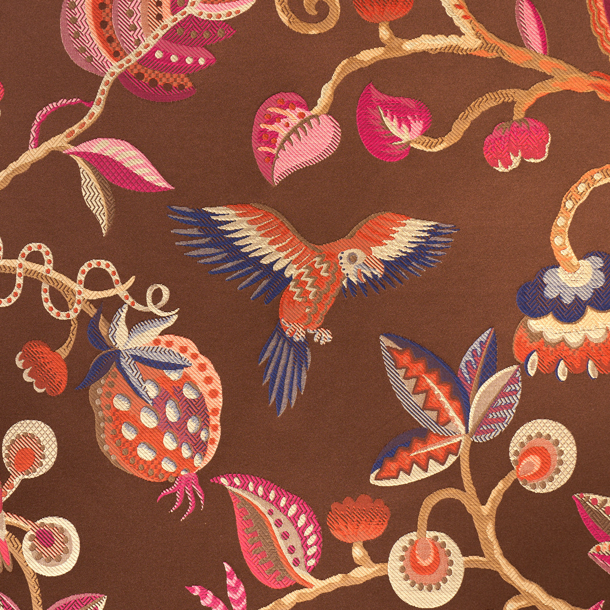 BIRDS-OF-PARADISE-WOVEN-CHESTNUT-SCHUMACHER-85111 - Schumacher Fabric