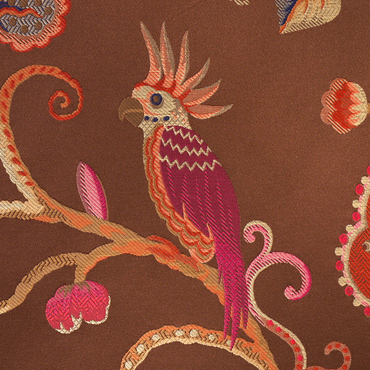 BIRDS-OF-PARADISE-WOVEN-CHESTNUT-SCHUMACHER-85111 - Schumacher Fabric