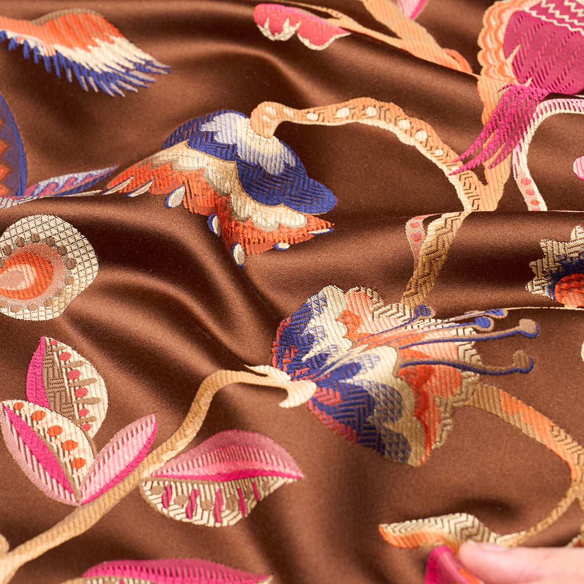 BIRDS-OF-PARADISE-WOVEN-CHESTNUT-SCHUMACHER-85111 - Schumacher Fabric