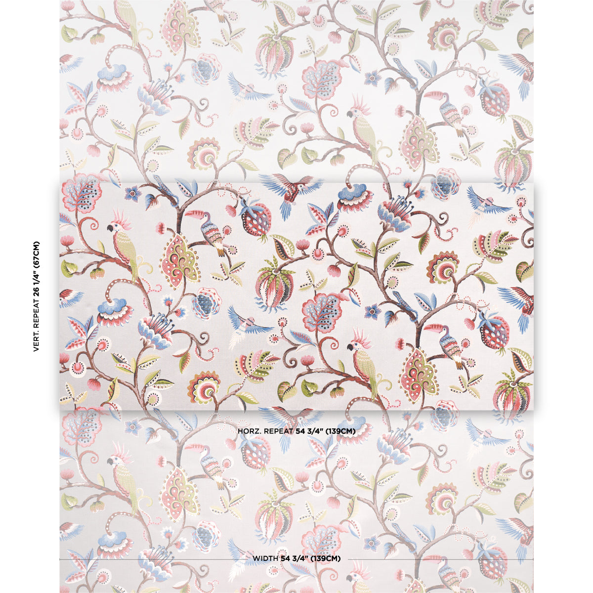 BIRDS-OF-PARADISE-WOVEN-MIST-SCHUMACHER-85112 - Schumacher Fabric