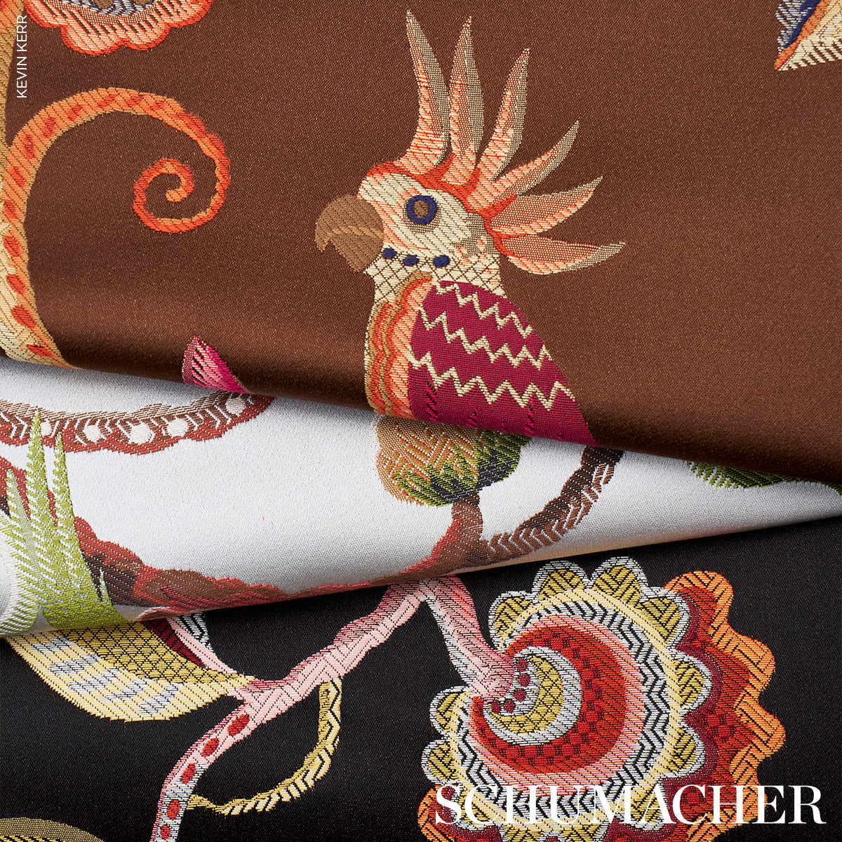 BIRDS-OF-PARADISE-WOVEN-MIST-SCHUMACHER-85112 - Schumacher Fabric