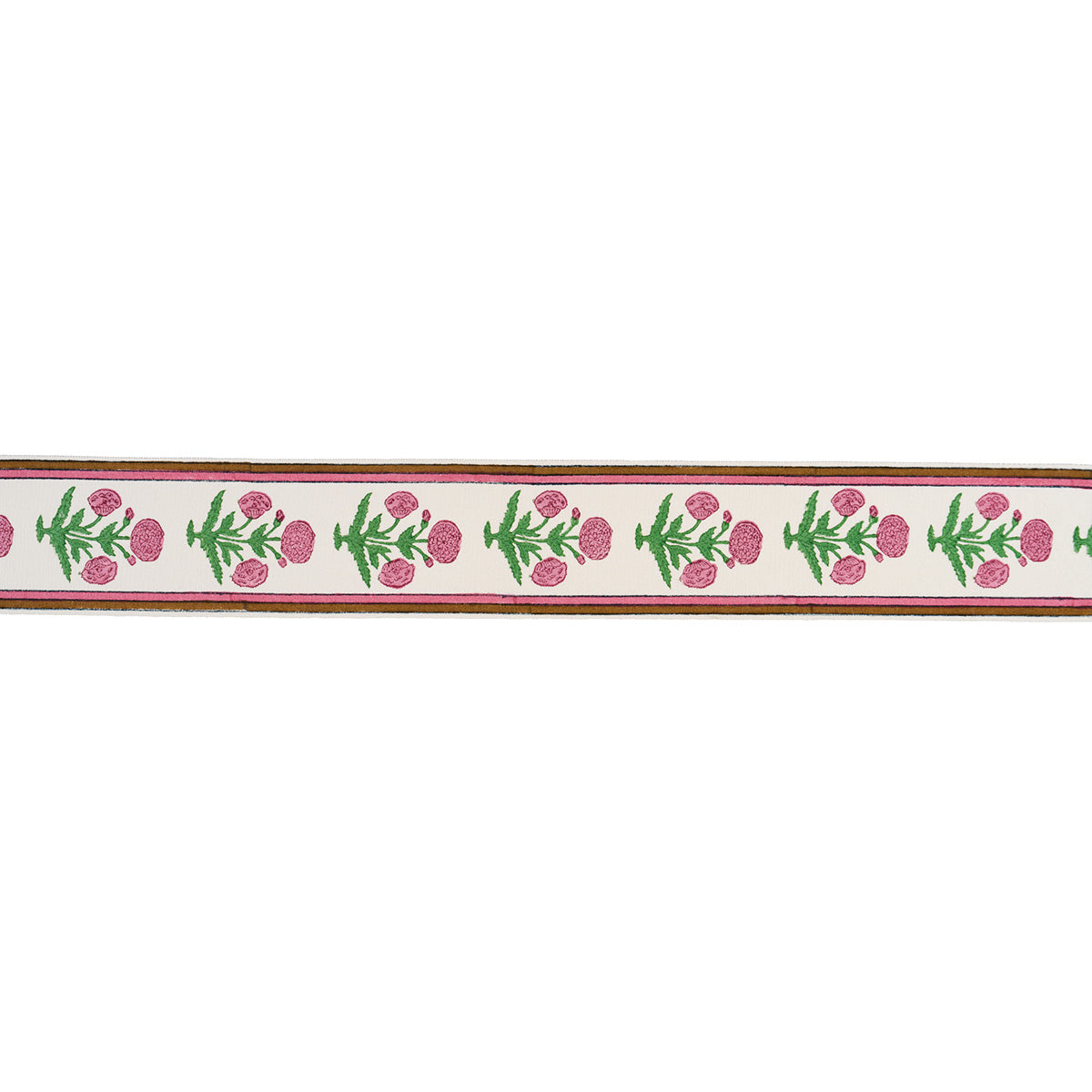 POPPY-HAND-BLOCK-TRIM-PINK-SCHUMACHER-85441 - Schumacher Trim