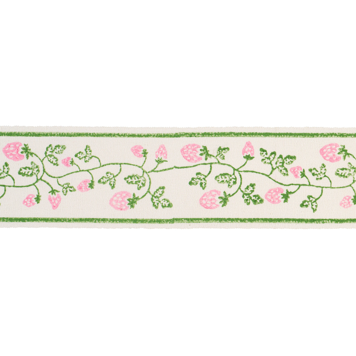 STRAWBERRY-TRAIL-HAND-BLOCK-TRIM-GREEN-SCHUMACHER-85461 - Schumacher Trim