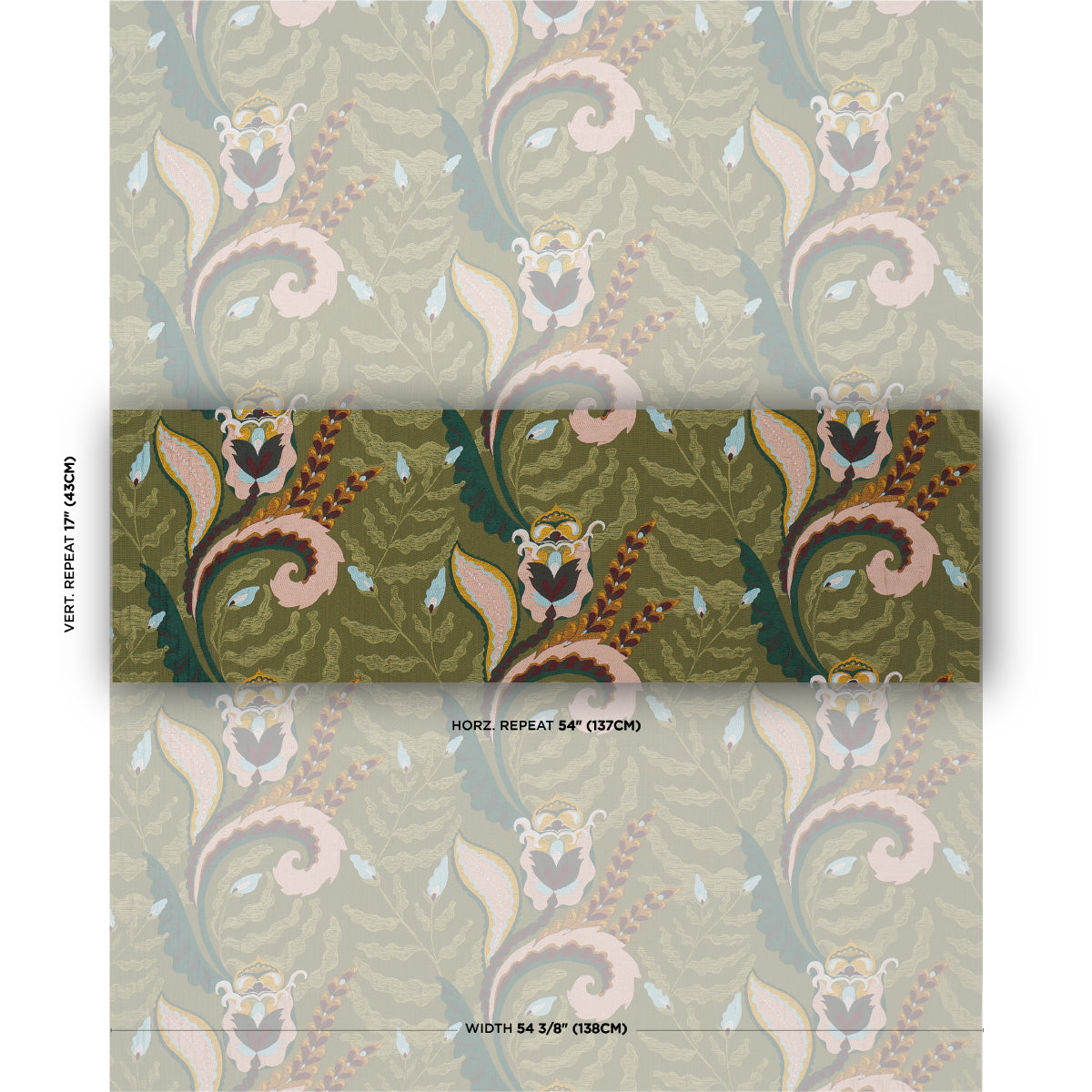 JAIPUR-FANTAISIE-MOSS-SCHUMACHER-85491 - Schumacher Fabric