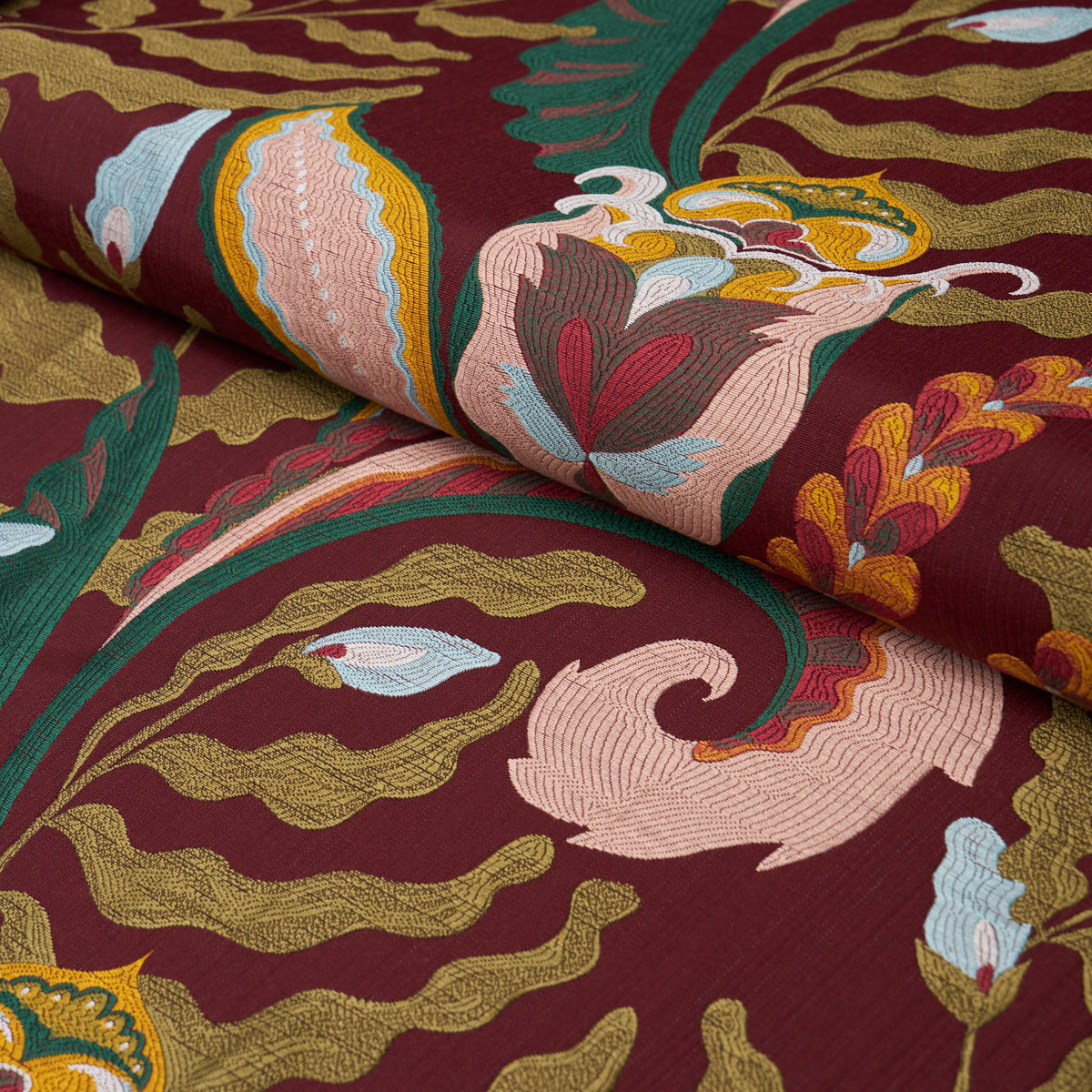 JAIPUR-FANTAISIE-AUBERGINE-SCHUMACHER-85492 - Schumacher Fabric