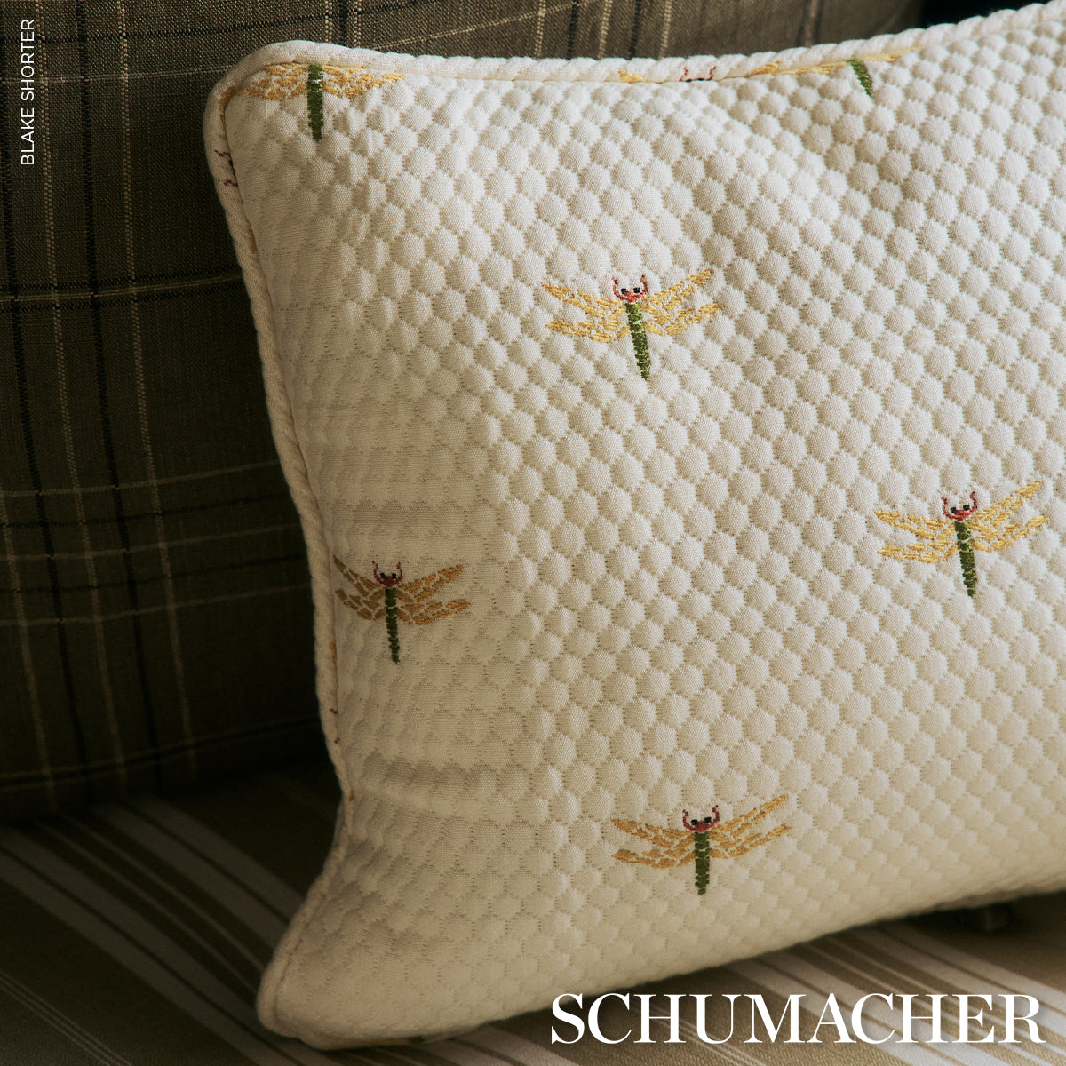 DRAGONFLIES-OCHRE-SCHUMACHER-85530 - Schumacher Fabric
