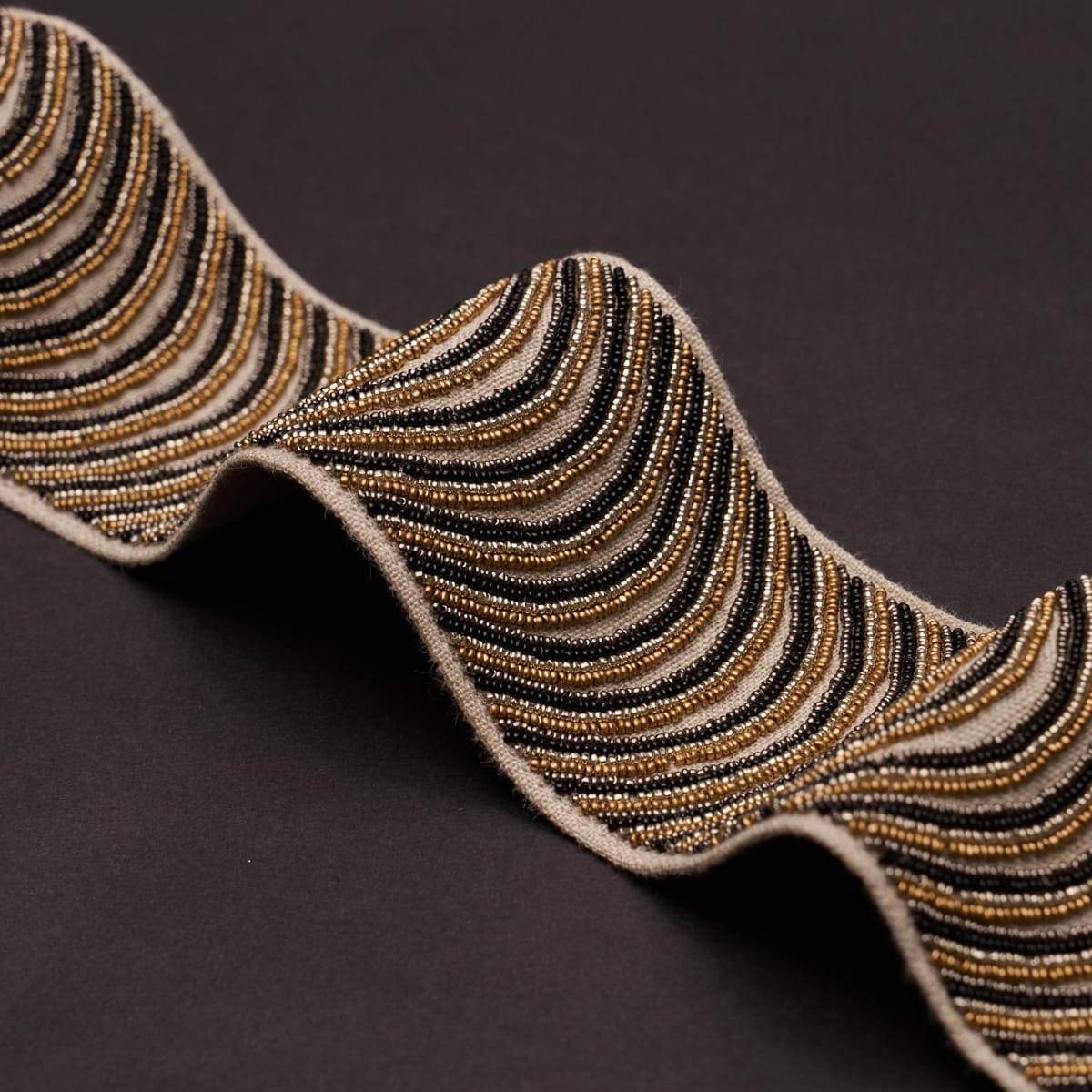 ZIEGFELD-HAND-BEADED-TAPE-EBONY-SCHUMACHER-85570 - Schumacher Trim