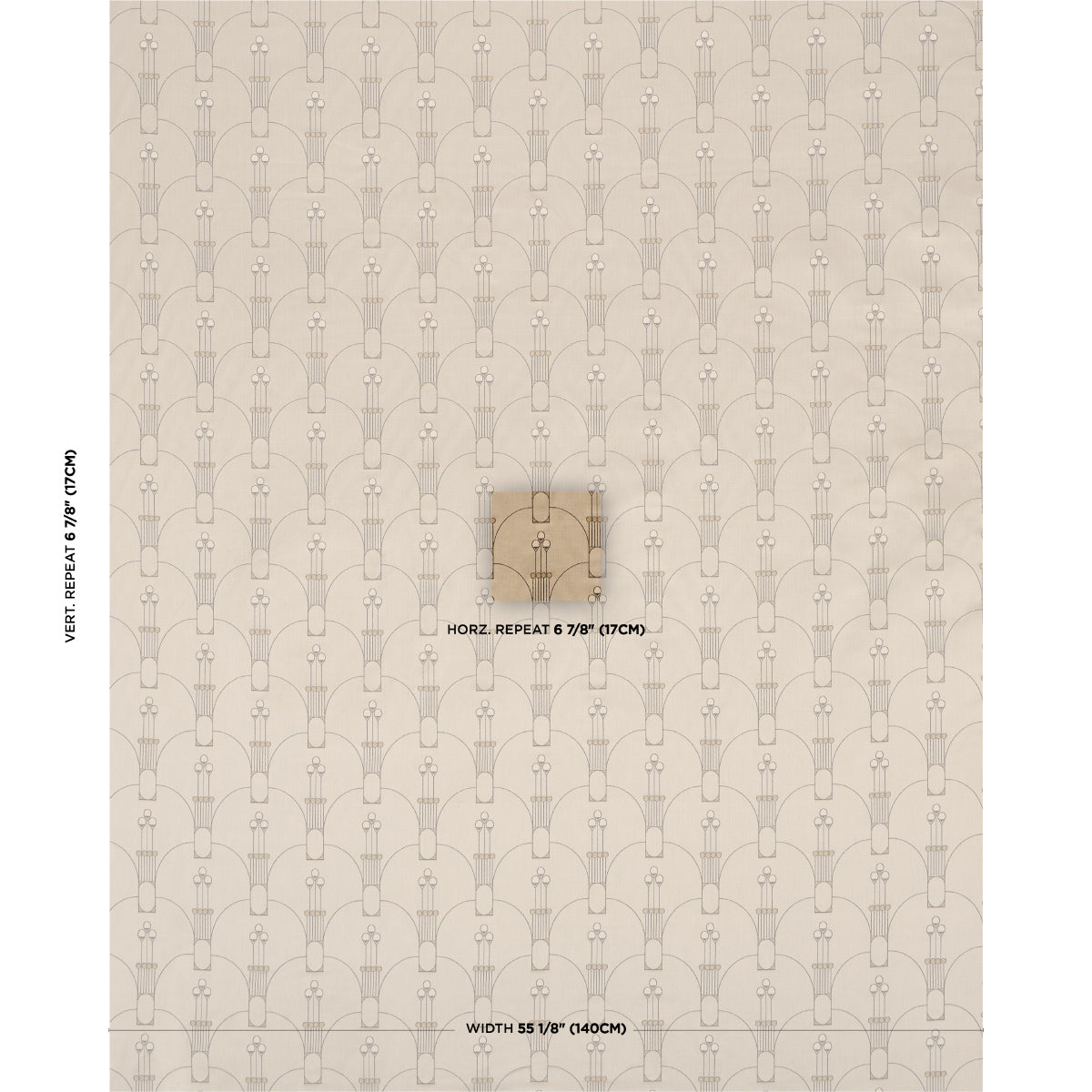 SWANSON-SCALLOP-PEWTER-SCHUMACHER-85600 - Schumacher Fabric