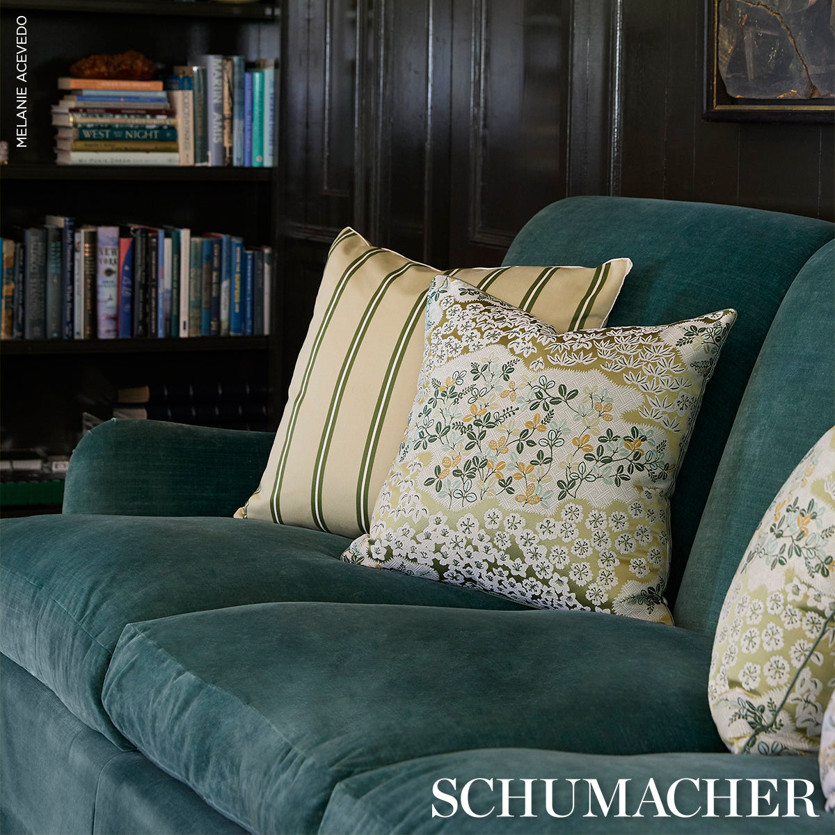 BRIONY-STRIPE-LEAF-SCHUMACHER-85622 - Schumacher Fabric
