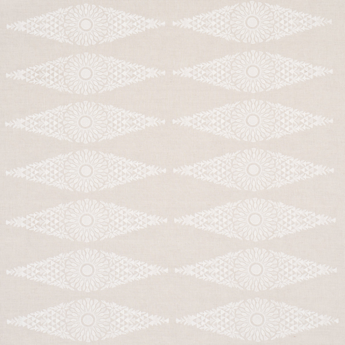 Tasmin Embroidery - Natural - Schumacher 85672 Fabric - Schumacher Fabric