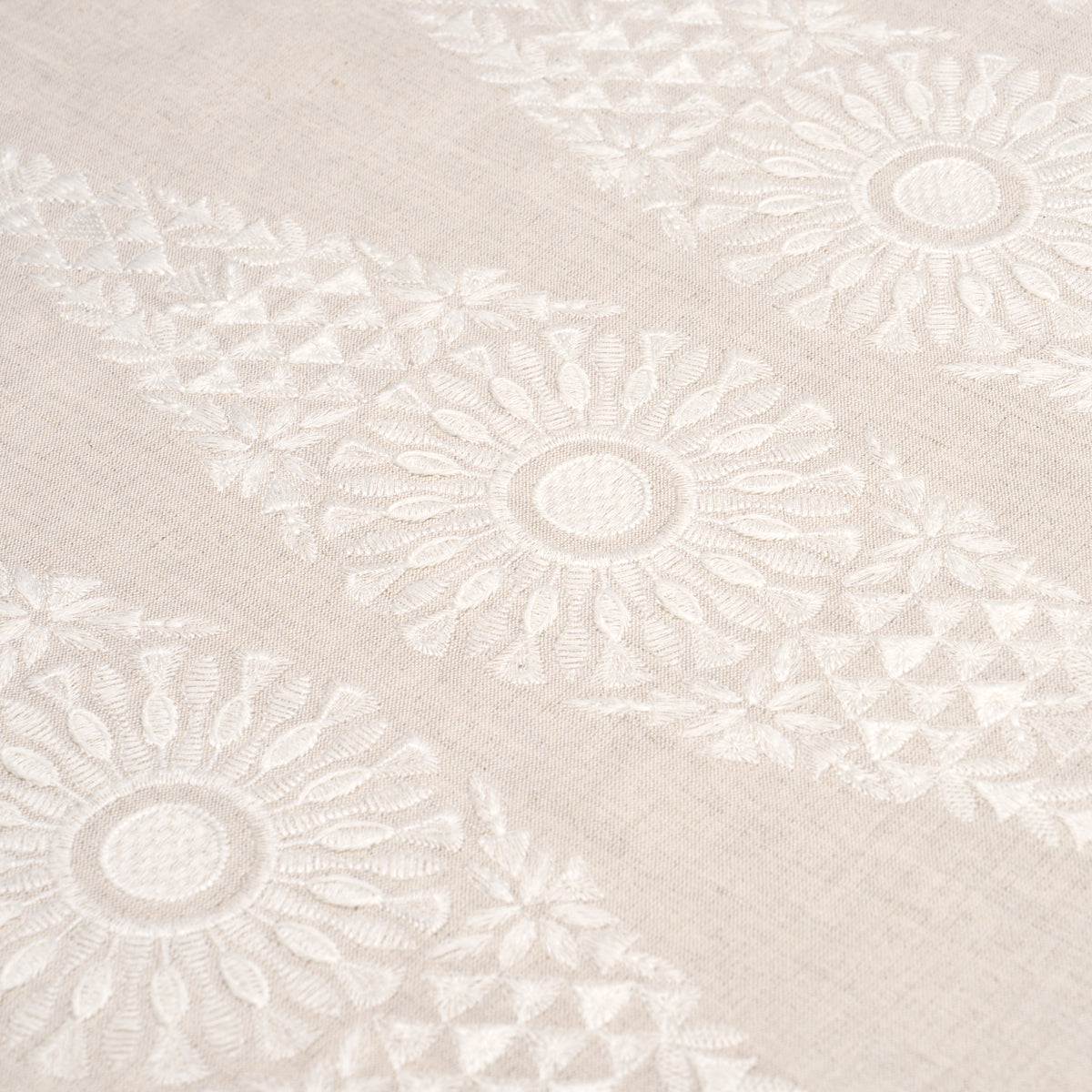 TASMIN-EMBROIDERY-NATURAL-SCHUMACHER-85672 - Schumacher Fabric