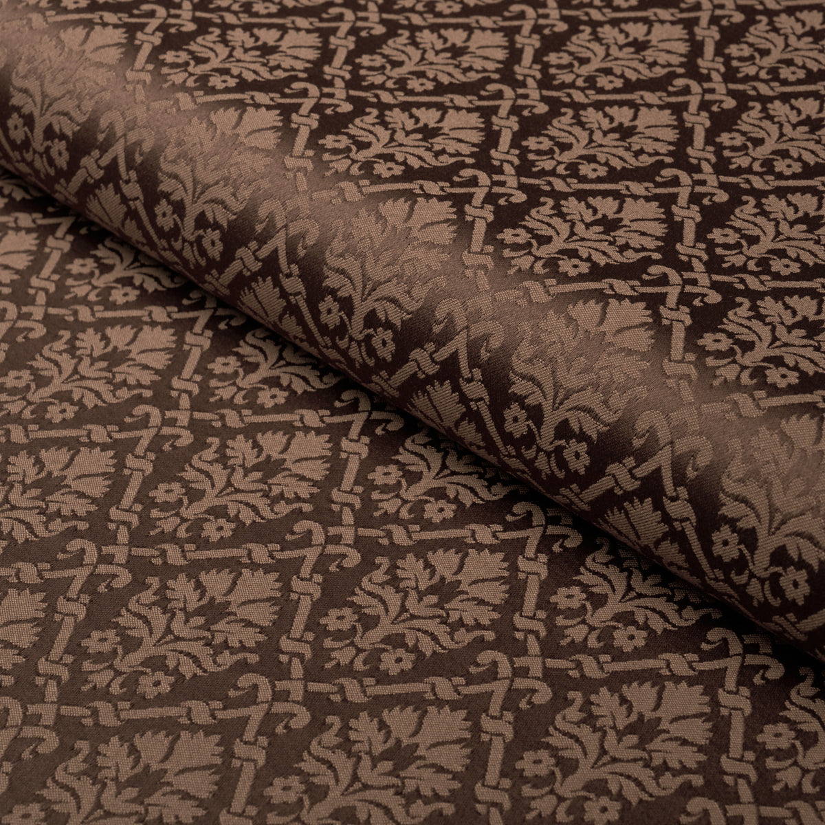Grant Damask - Brown - Schumacher 85725 Fabric - Schumacher Fabric