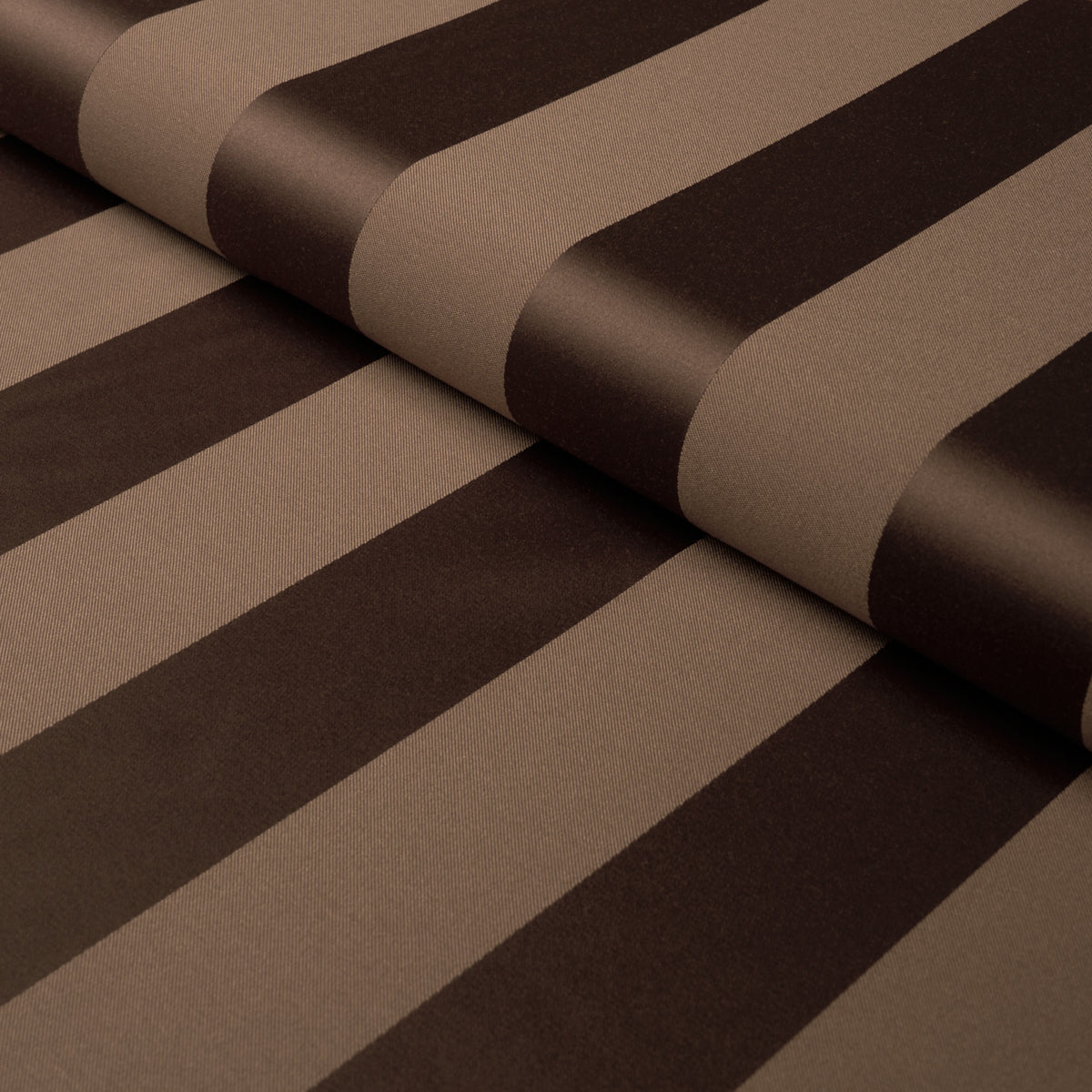 Roosevelt Awning Stripe - Brown - Schumacher 85743 Fabric - Schumacher Fabric