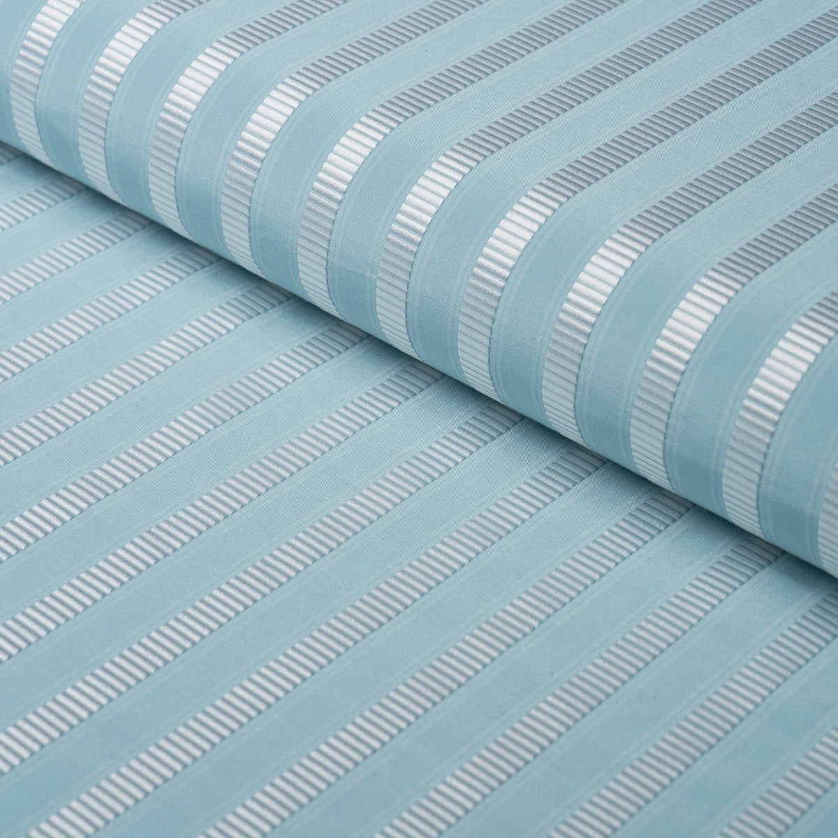 Lincoln Small Stripe - Robin'S Egg - Schumacher 85763 Fabric - Schumacher Fabric