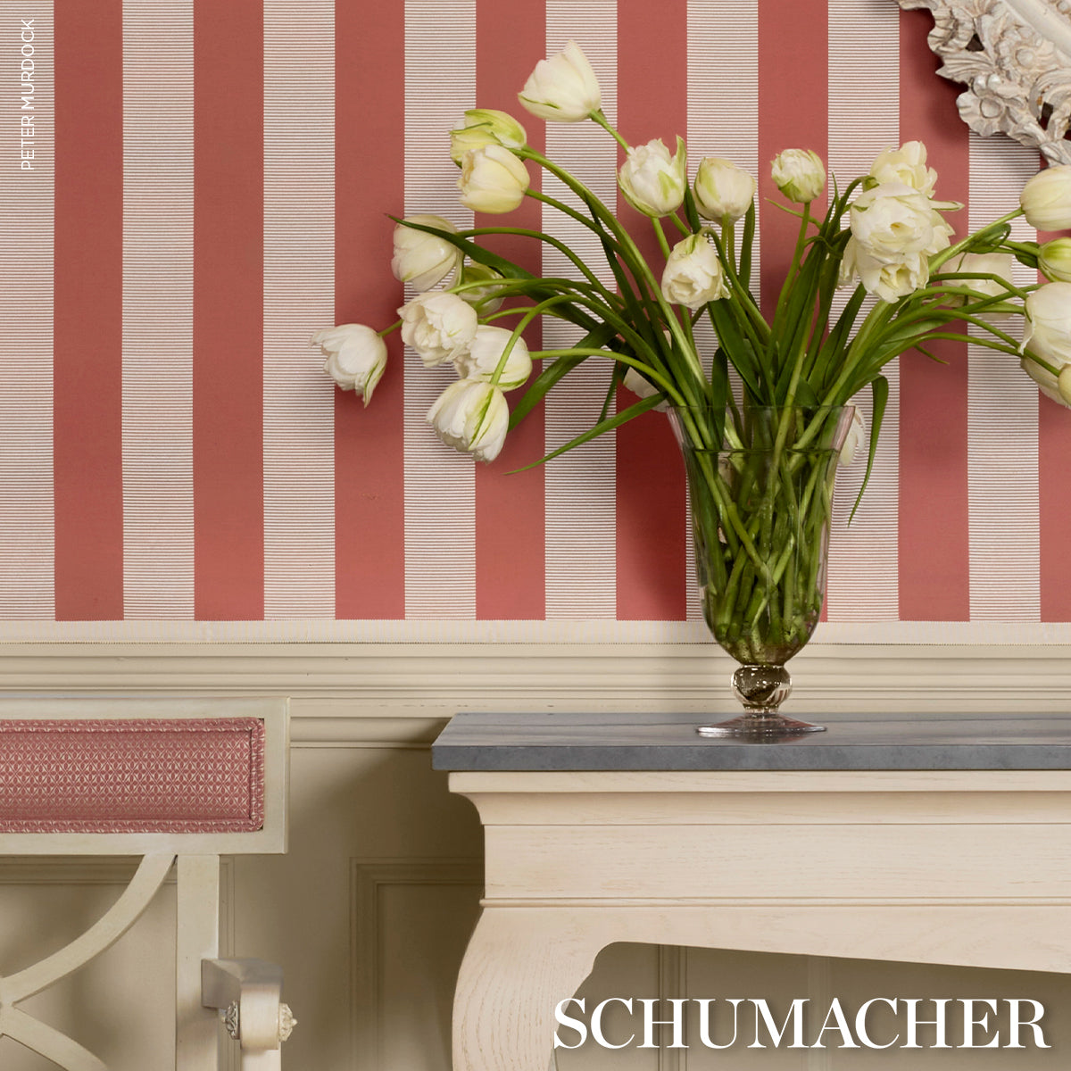 Madison Wide Stripe - Pink - Schumacher 85774 Fabric - Schumacher Fabric