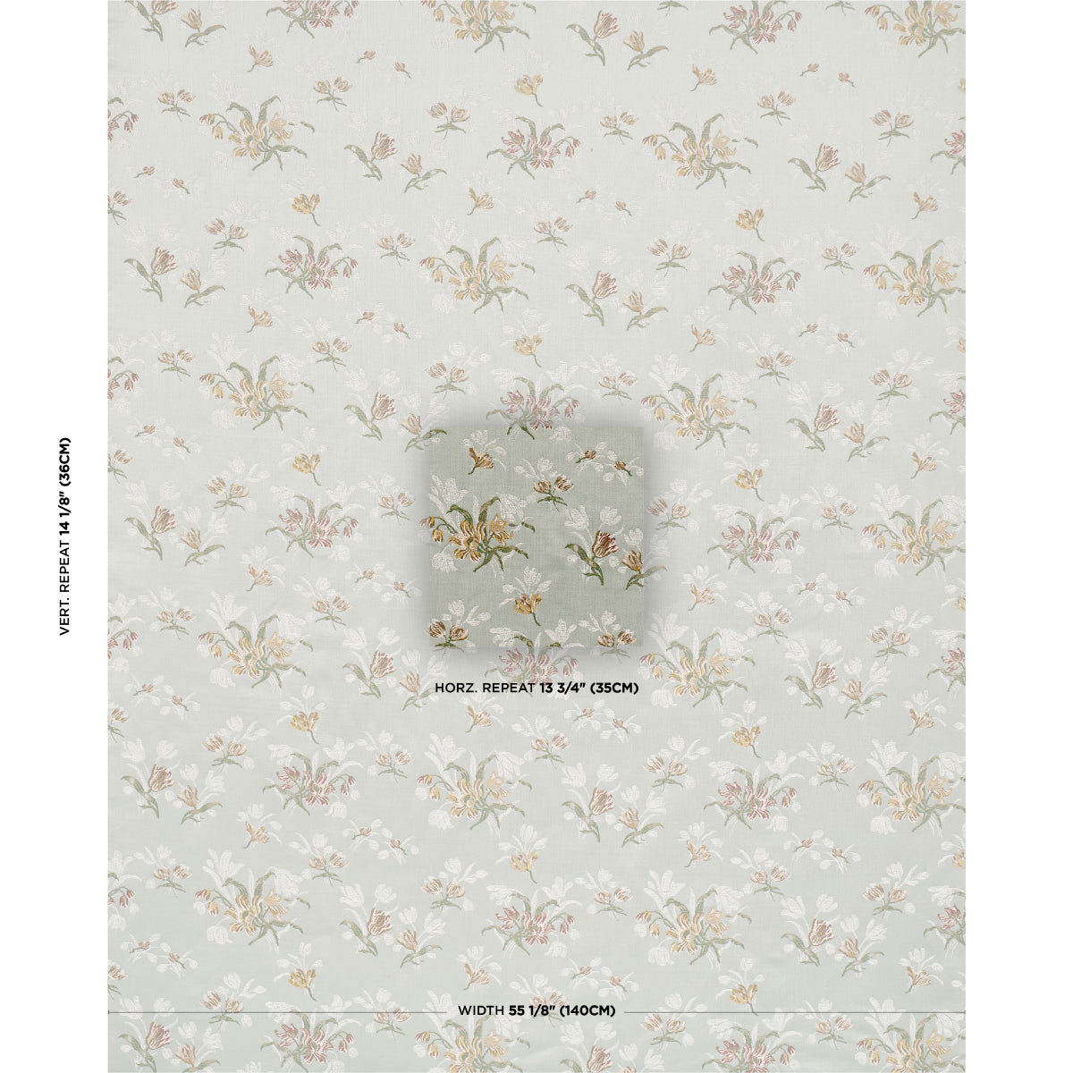 SPITALFIELDS-BOUQUET-ROBINS-EGG-SCHUMACHER-85821 - Schumacher Fabric