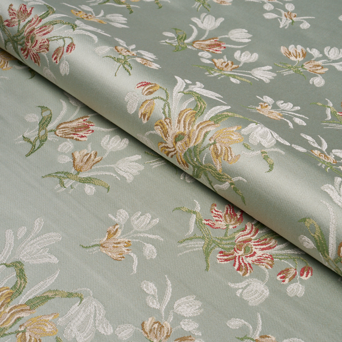 SPITALFIELDS-BOUQUET-ROBINS-EGG-SCHUMACHER-85821 - Schumacher Fabric