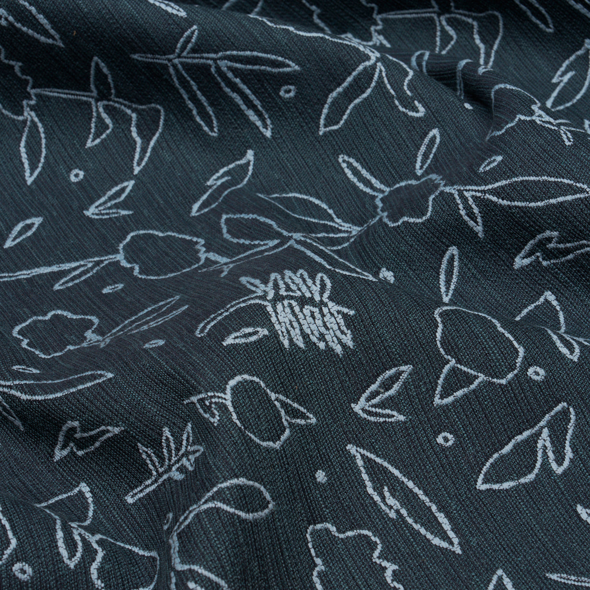 JUNGLE-VINE-DARK-BLUE-SCHUMACHER-85871 - Schumacher Fabric