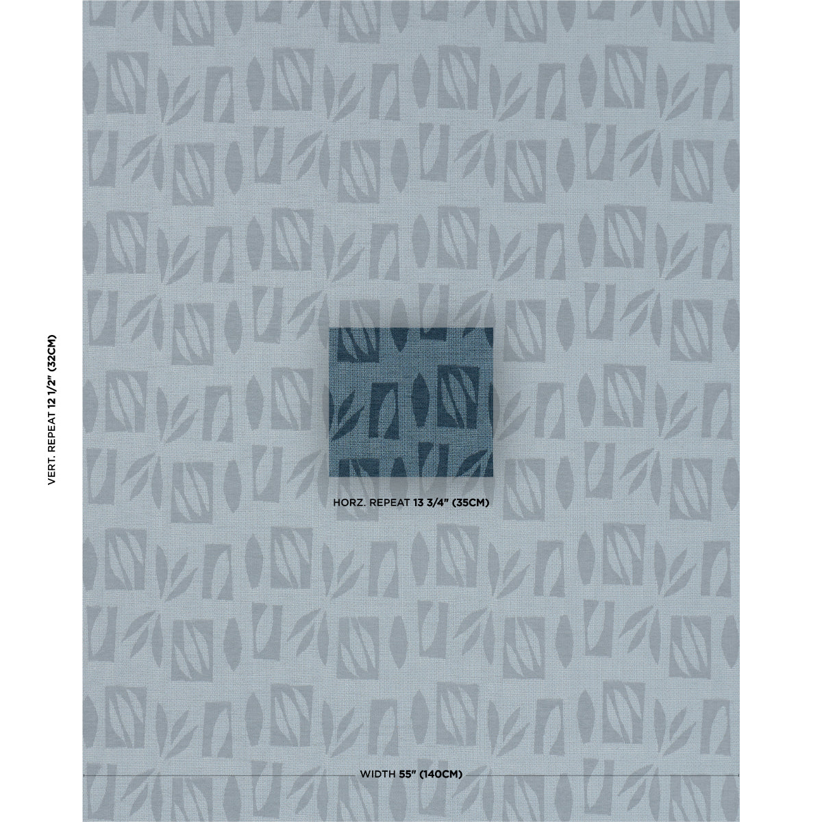 BANANA-LEAF-CUT-OUT-BLUE-SCHUMACHER-85880 - Schumacher Fabric