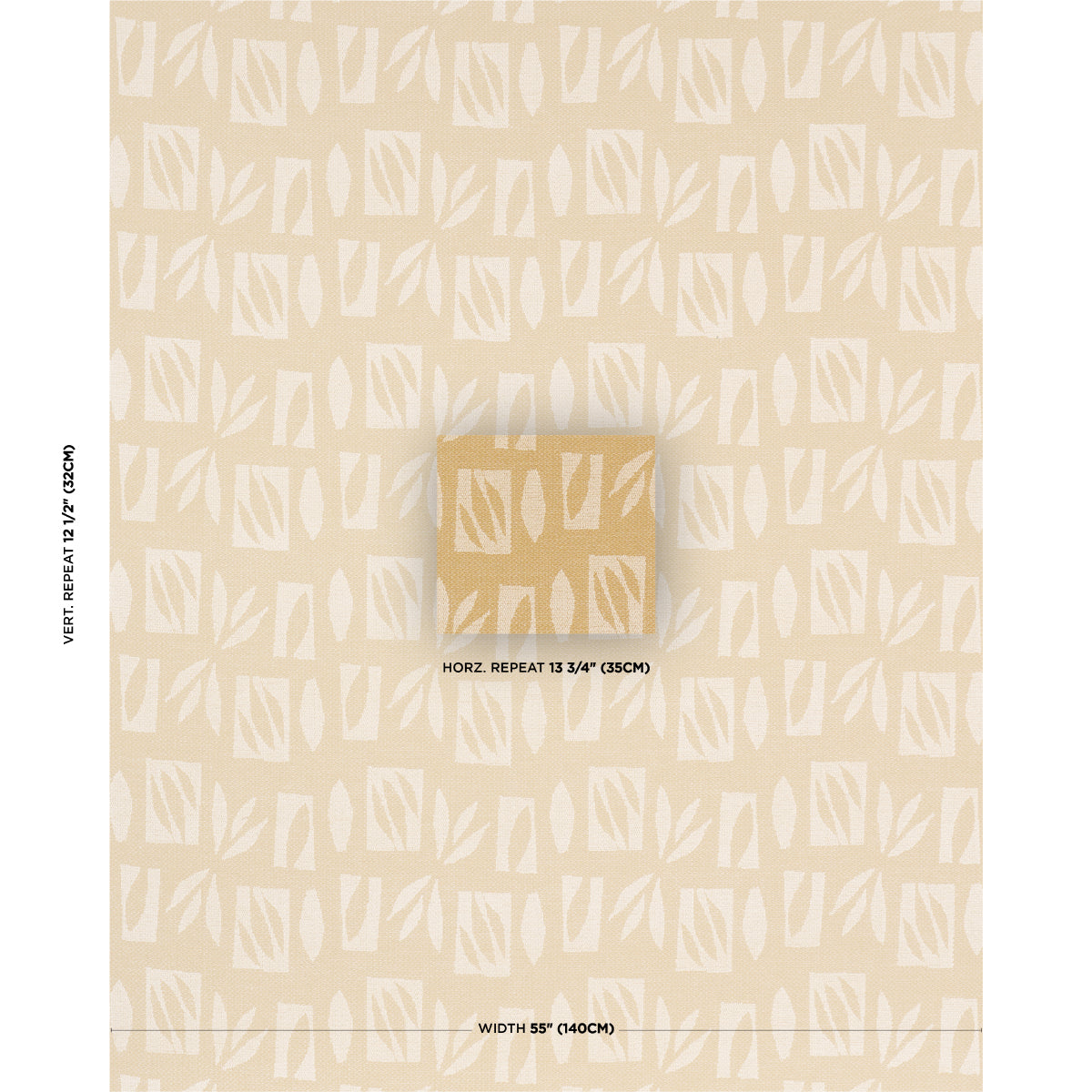 BANANA-LEAF-CUT-OUT-CREAM-SCHUMACHER-85881 - Schumacher Fabric
