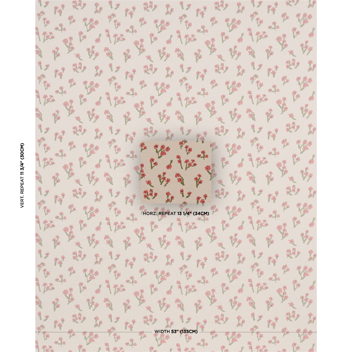 ROSIE-POSY-WOVEN-RED-SCHUMACHER-85890 - Schumacher Fabric